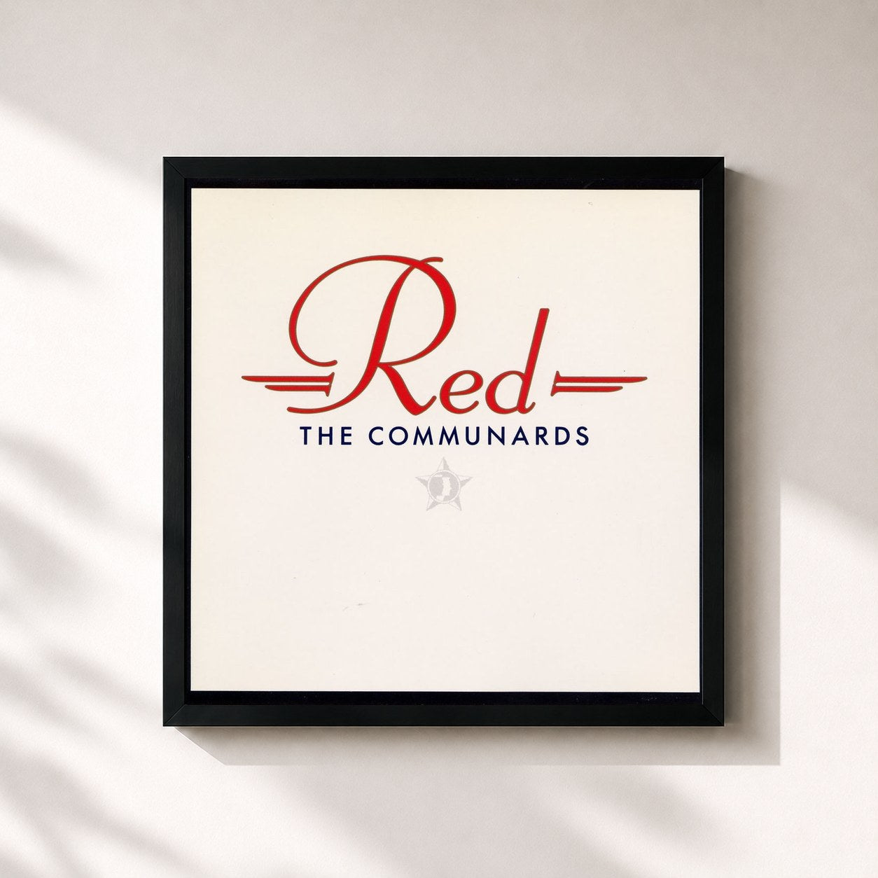 #noir Tableau carré de l'album Red de The Communards, cadre noir 32x32 cm