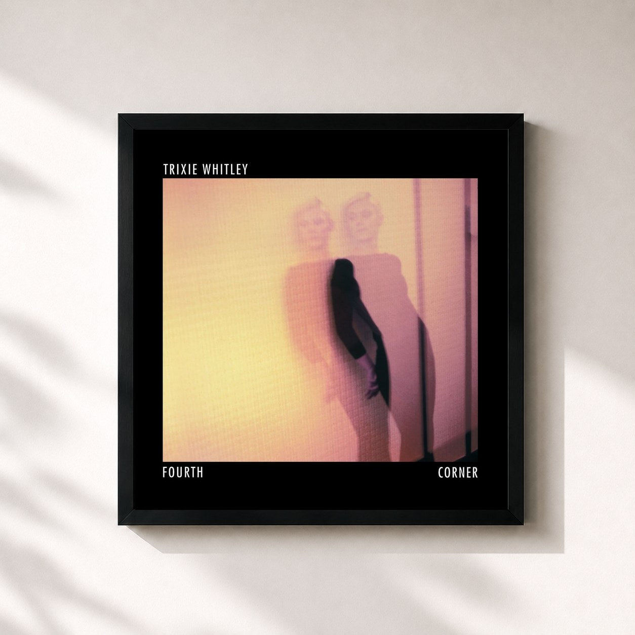 #noir Tableau carré de l'album Fourth Corner de Trixie Whitley, cadre noir 32x32 cm