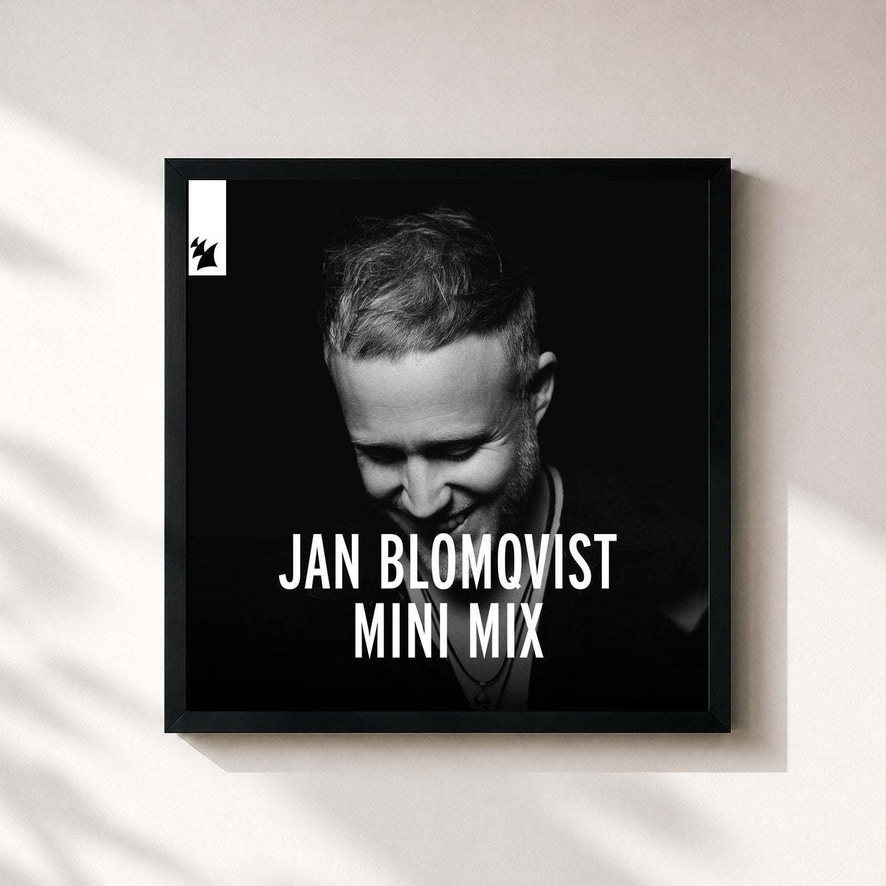 #noir Tableau carré de l'album Jan Blomqvist Mini Mix de Jan Blomqvist, cadre noir 32x32 cm