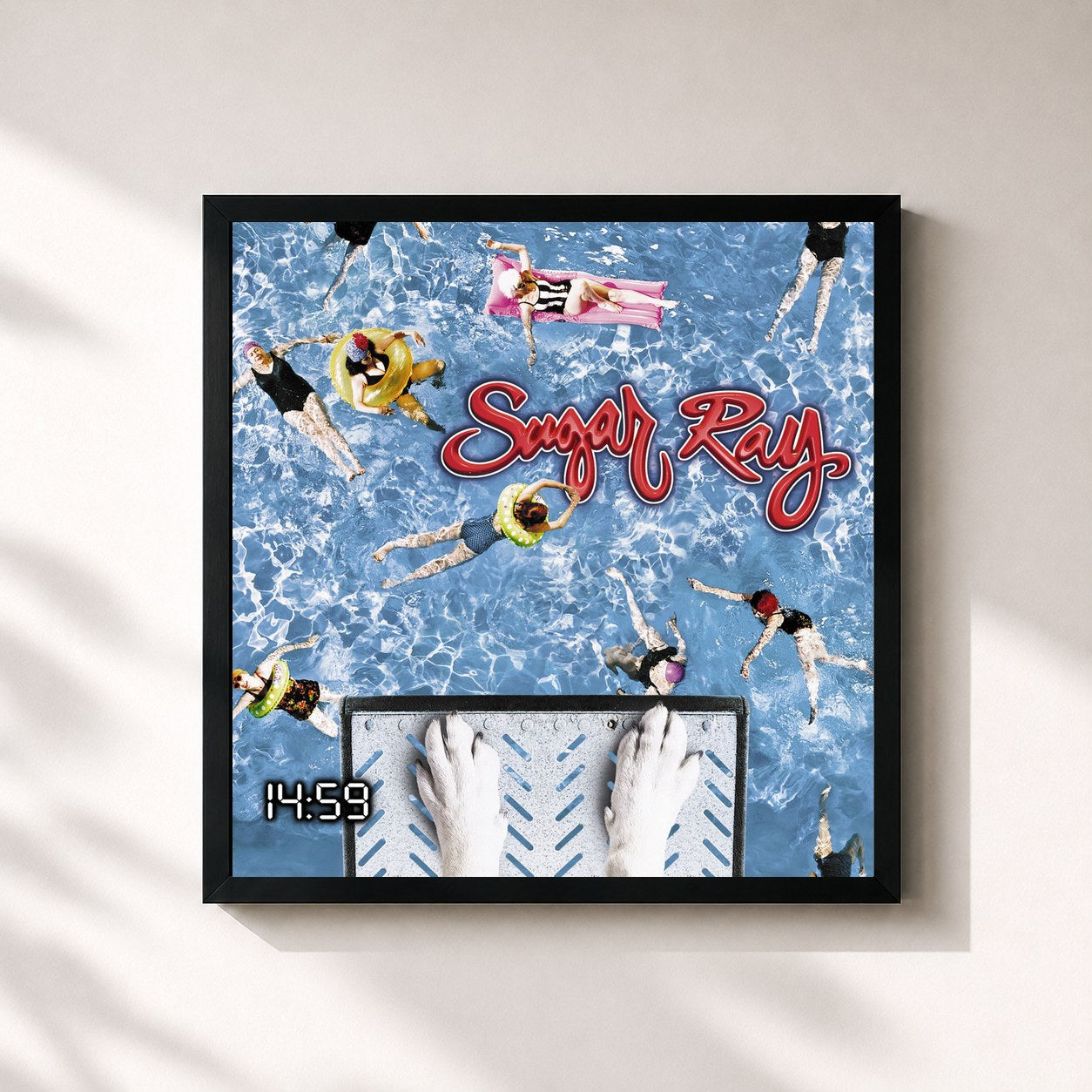 #noir Tableau carré de l'album 14:59 de Sugar Ray, cadre noir 32x32 cm