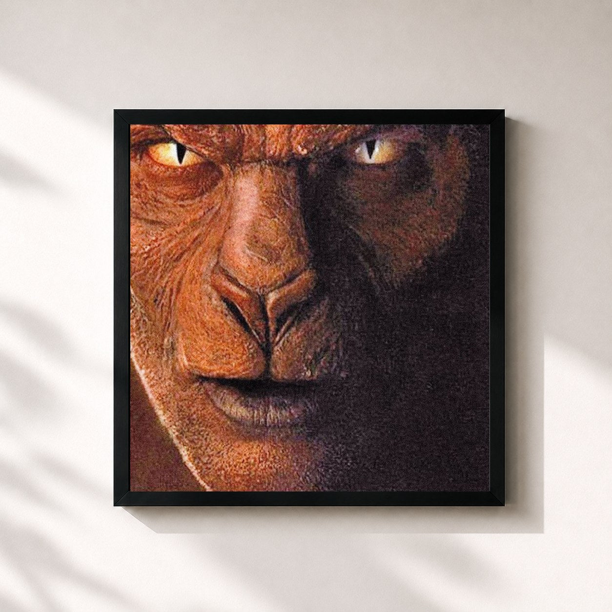 #noir Tableau carré de l'album Eye Of The Zombie de John Fogerty, cadre noir 32x32 cm