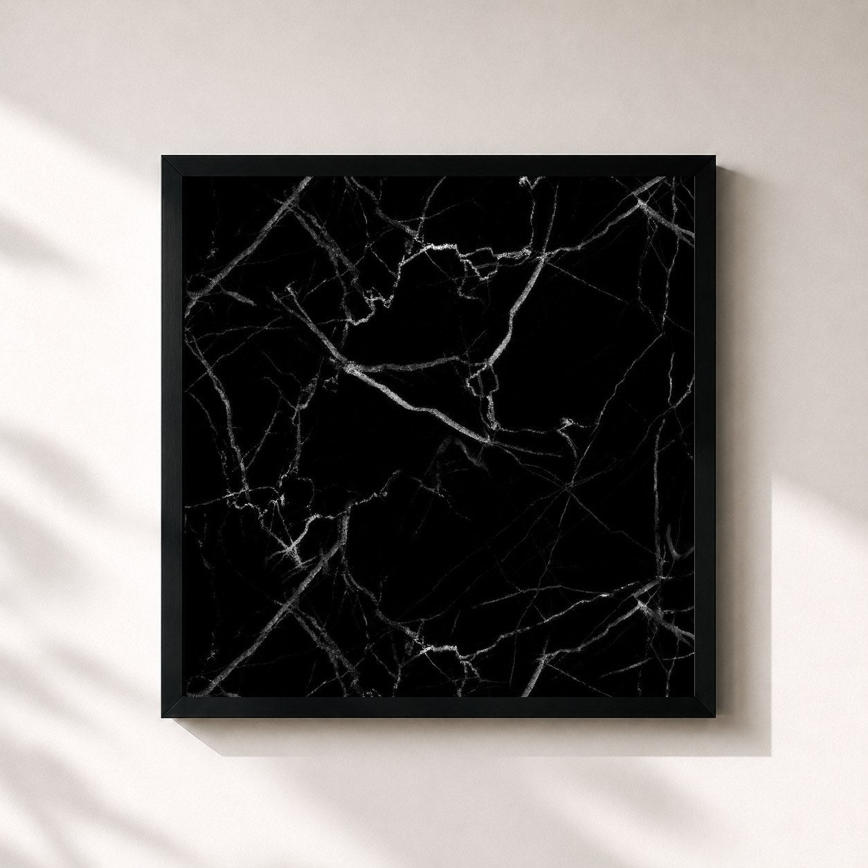 #noir Tableau carré de l'album Black Marble de Louis The Child, cadre noir 32x32 cm