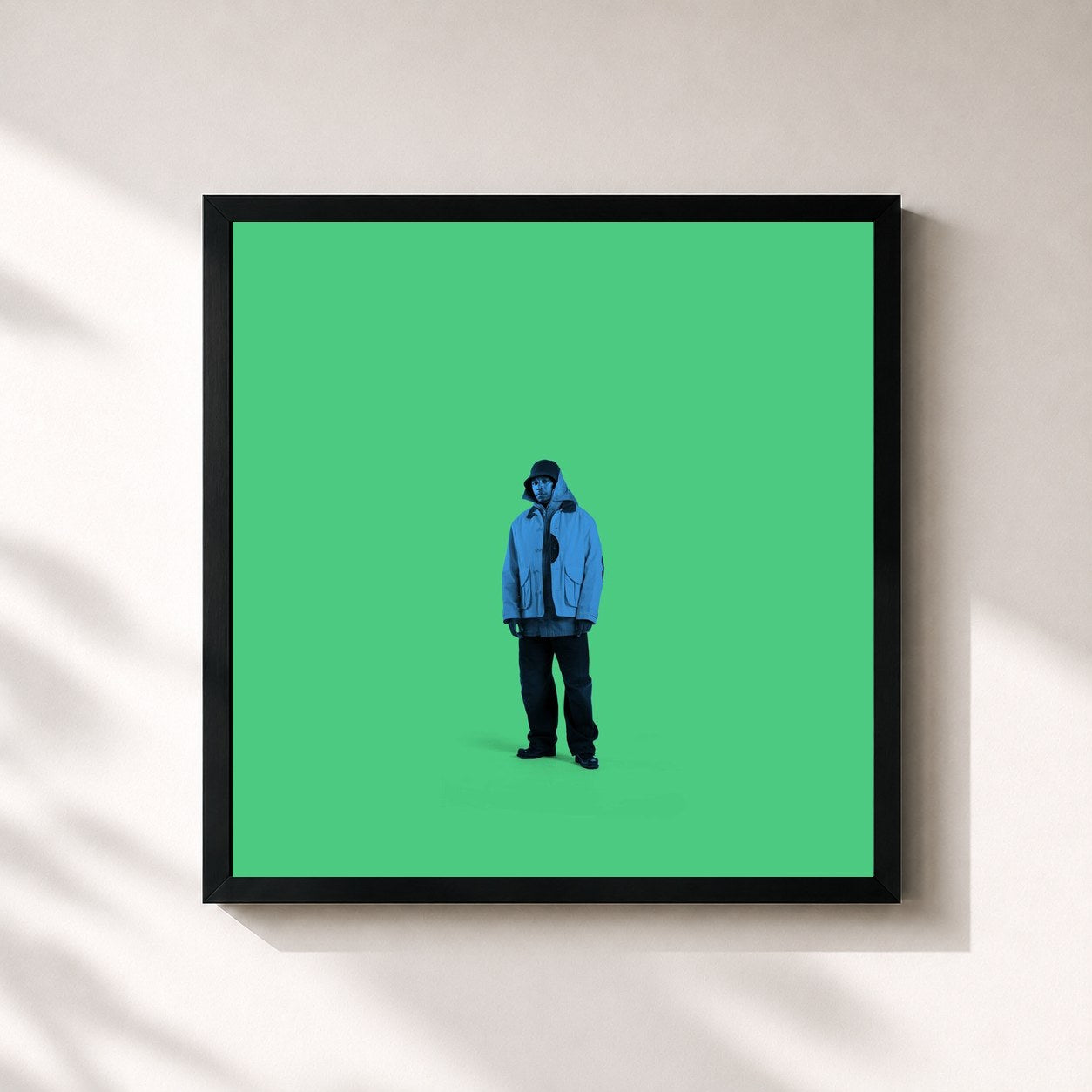 #noir Tableau carré de l'album Triptyque : Balade astrale de MC Solaar, cadre noir 32x32 cm