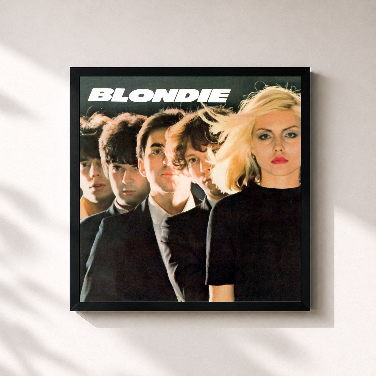 #noir Tableau carré de l'album Blondie (Remastered 2001) de Blondie, cadre noir 32x32 cm