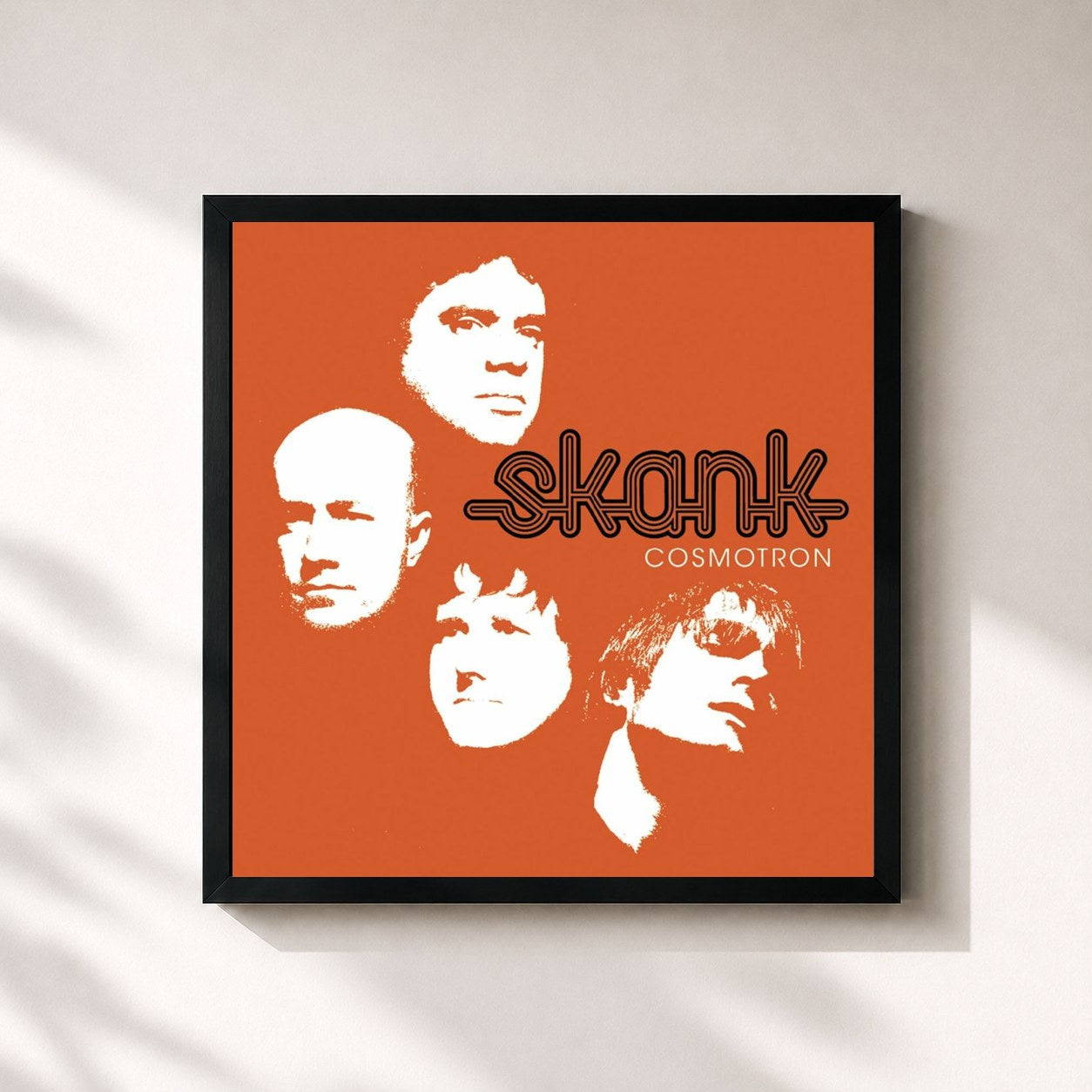#noir Tableau carré de l'album Cosmotron de Skank, cadre noir 32x32 cm