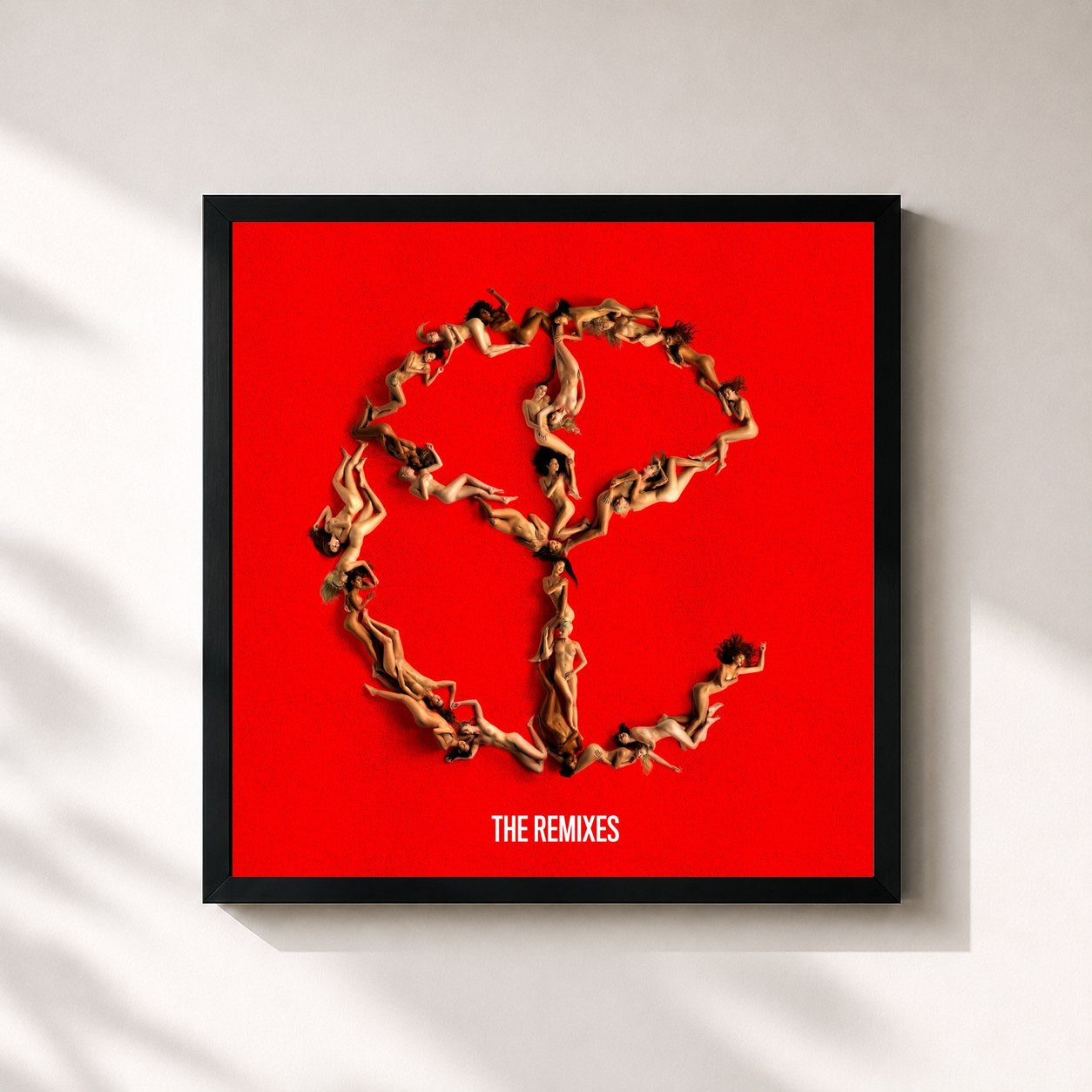 #noir Tableau carré de l'album Blood For Mercy (Remixes) de Yellow Claw, cadre noir 32x32 cm