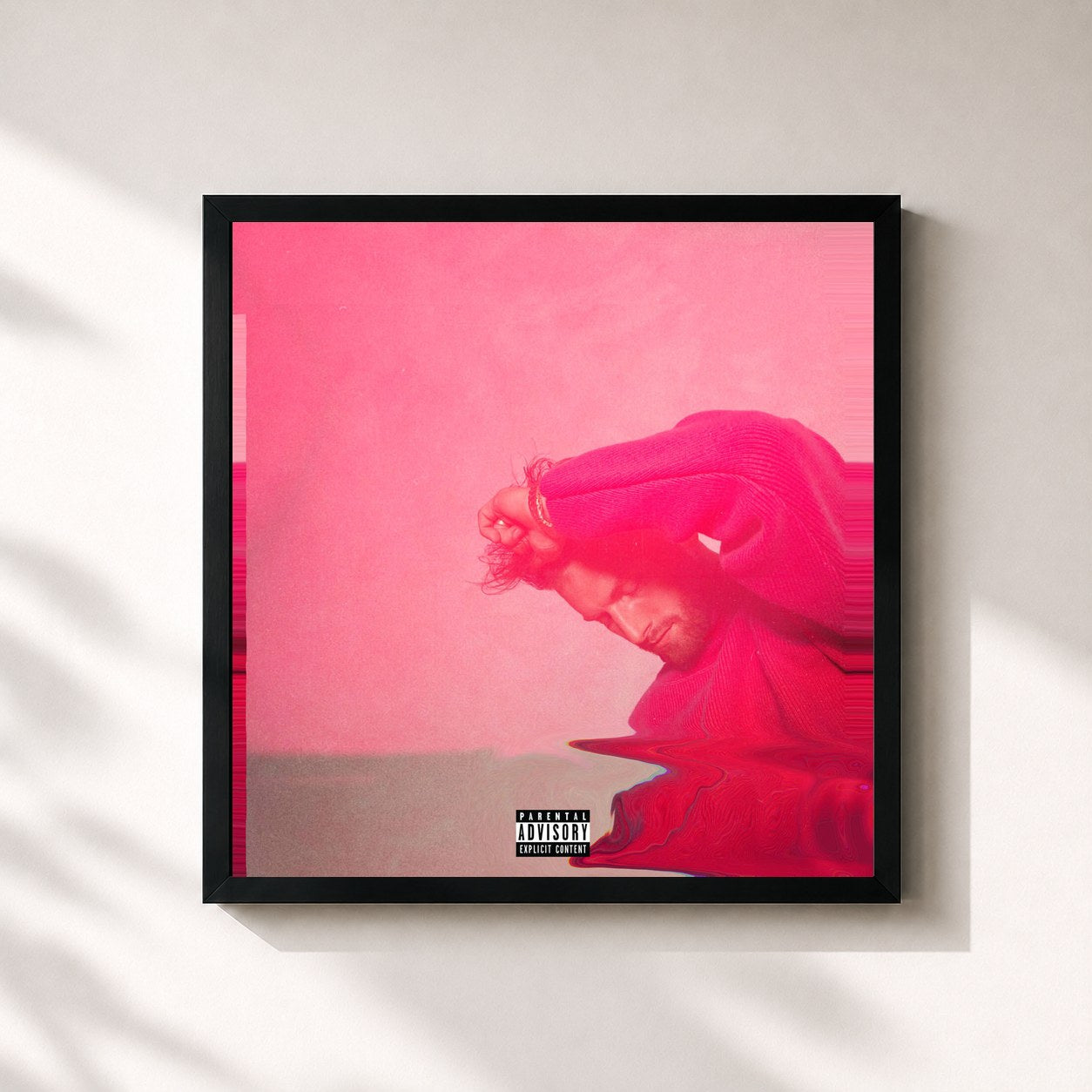 #noir Tableau carré de l'album Gossip Columns de Marc E. Bassy, cadre noir 32x32 cm