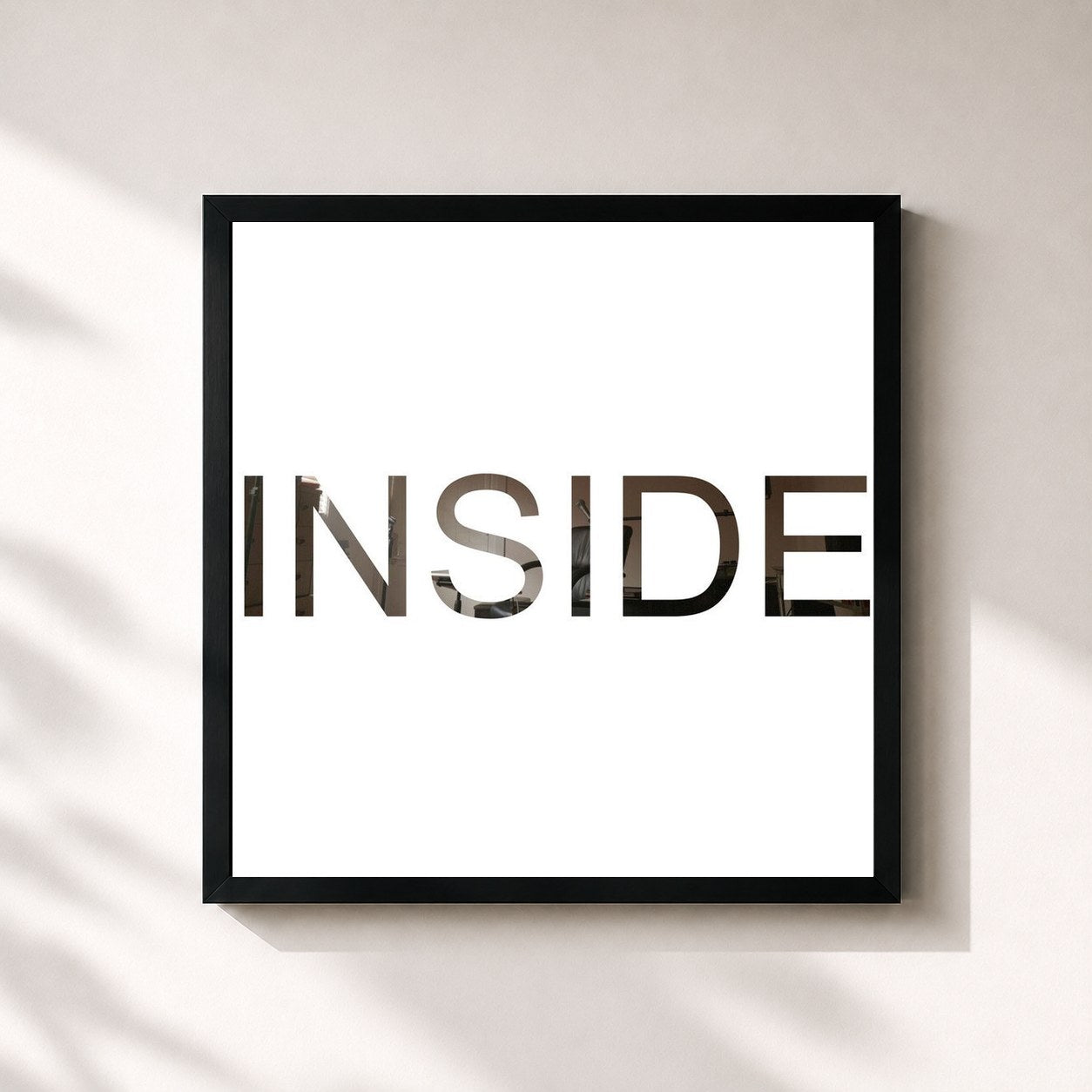 #noir Tableau carré de l'album INSIDE (DELUXE) de Bo Burnham, cadre noir 32x32 cm