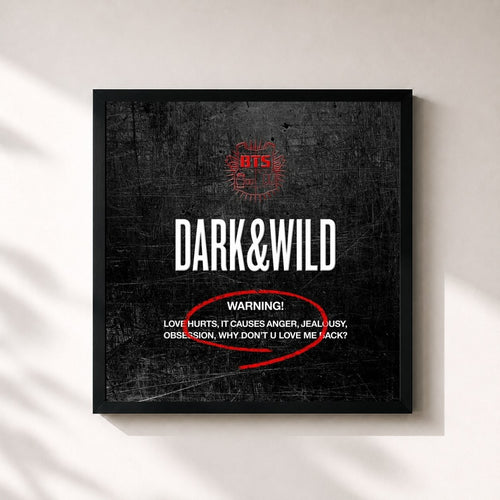 BTS · Dark & Wild — Affiche encadrée