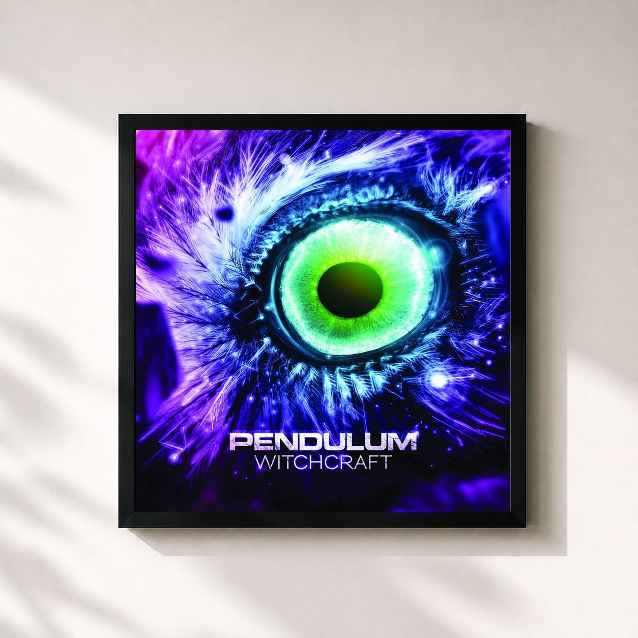 #noir Tableau carré de l'album Witchcraft de Pendulum, cadre noir 32x32 cm
