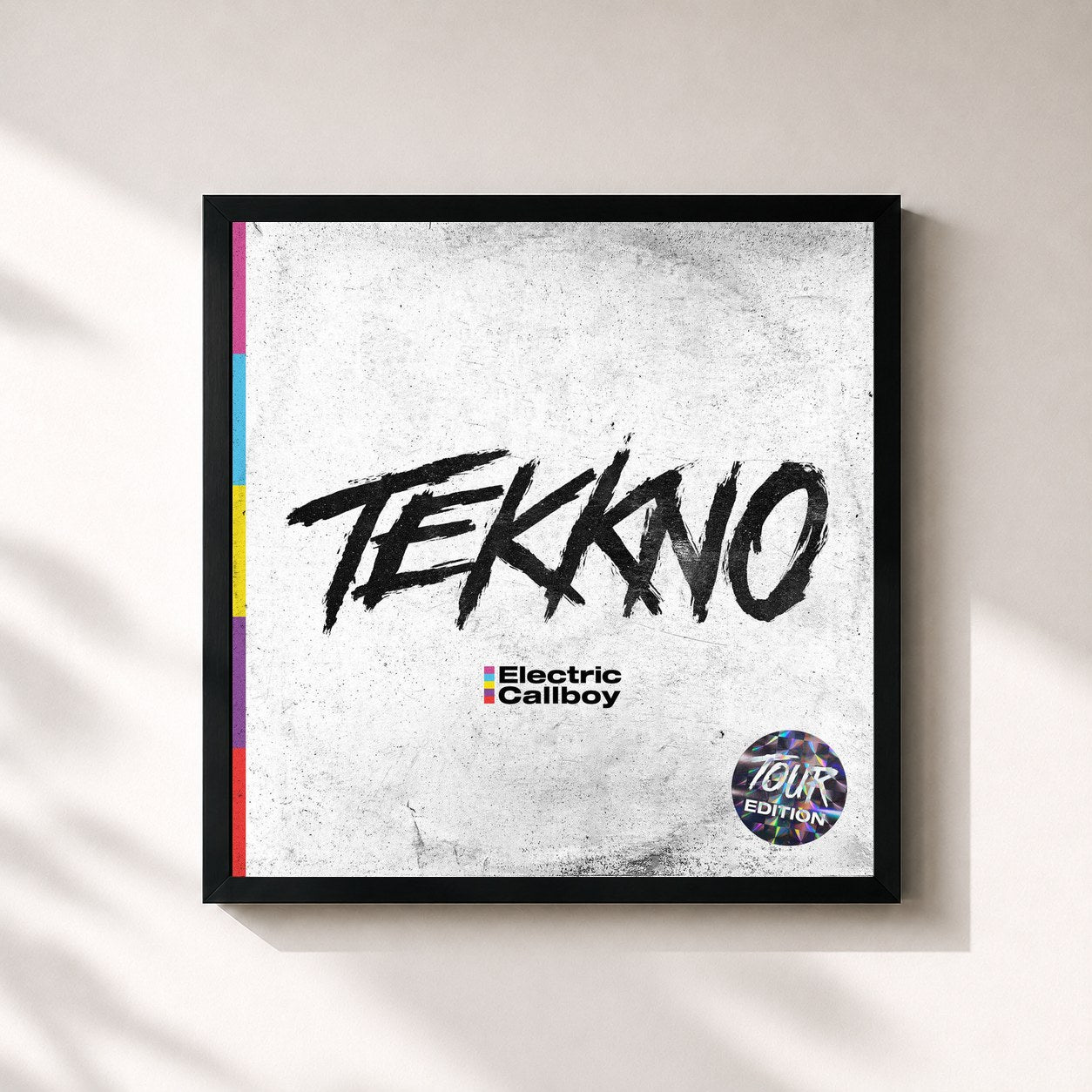 #noir Tableau carré de l'album TEKKNO (Tour Edition) de Electric Callboy, cadre noir 32x32 cm