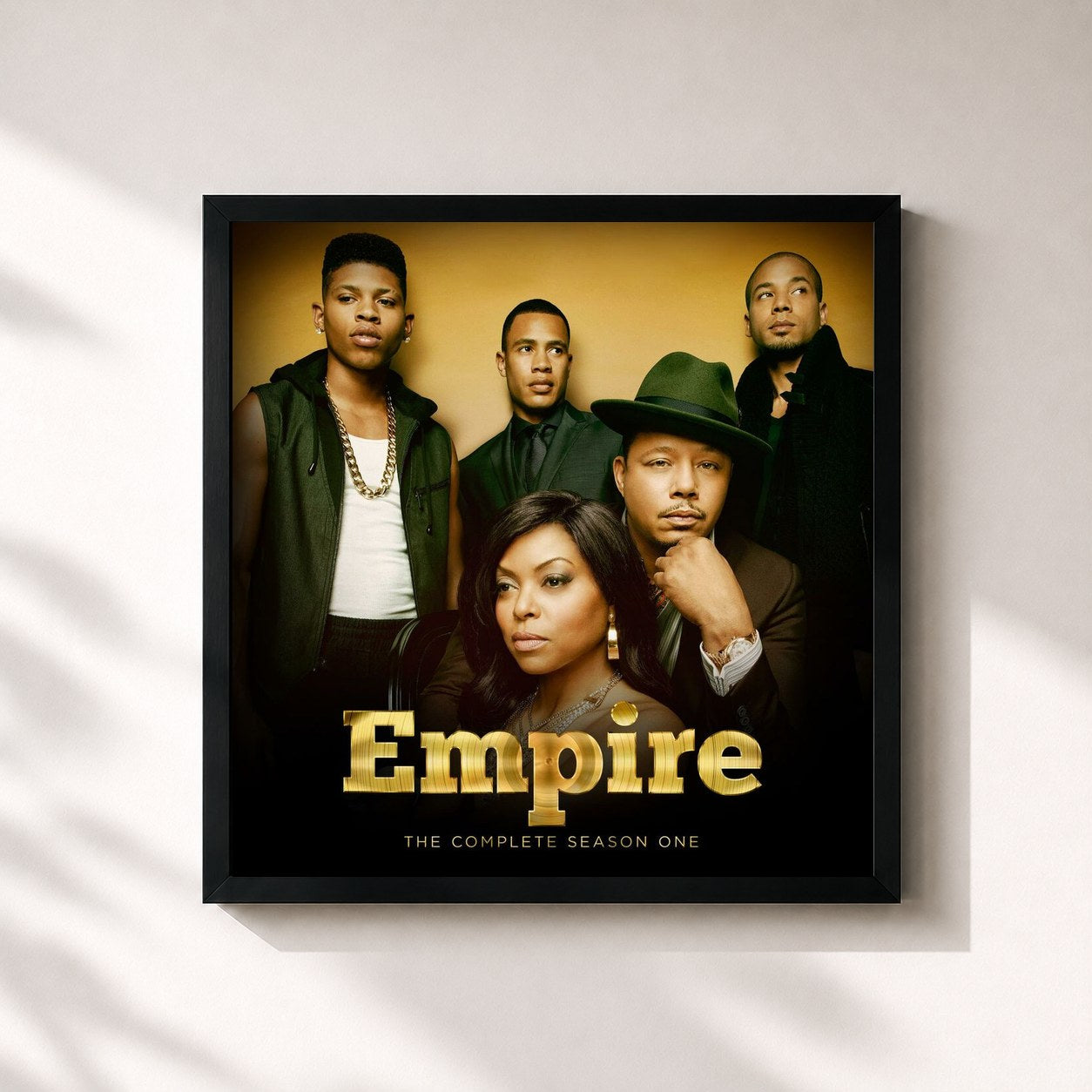 #noir Tableau carré de l'album Empire: The Complete Season 1 de Empire Cast, cadre noir 32x32 cm