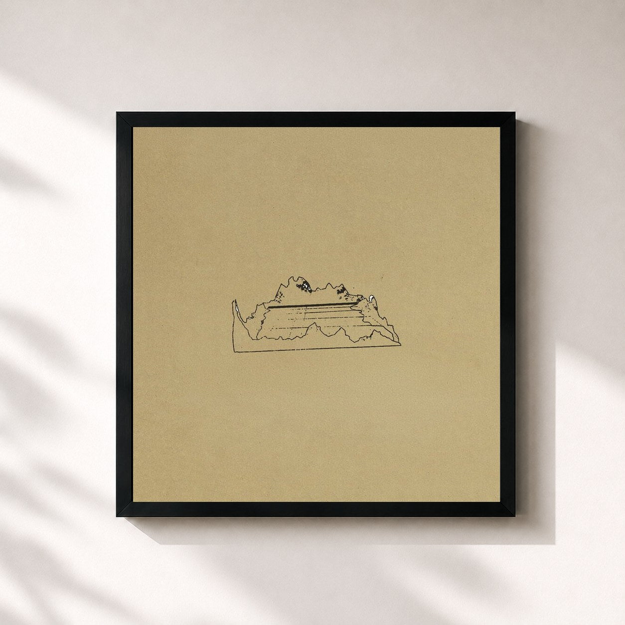 #noir Tableau carré de l'album Veneer(20th Anniversary Deluxe Edition) de José González, cadre noir 32x32 cm
