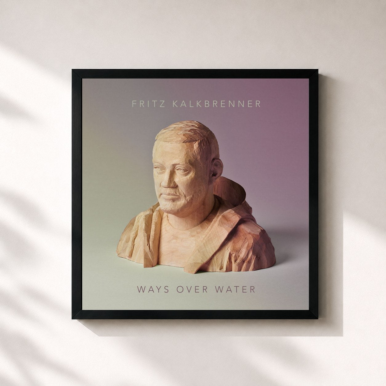 #noir Tableau carré de l'album Ways over Water de Fritz Kalkbrenner, cadre noir 32x32 cm