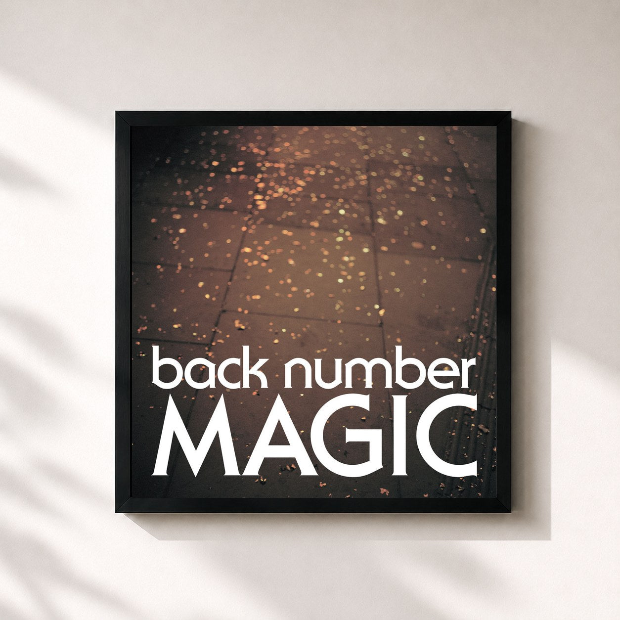 #noir Tableau carré de l'album Magic de Back Number, cadre noir 32x32 cm
