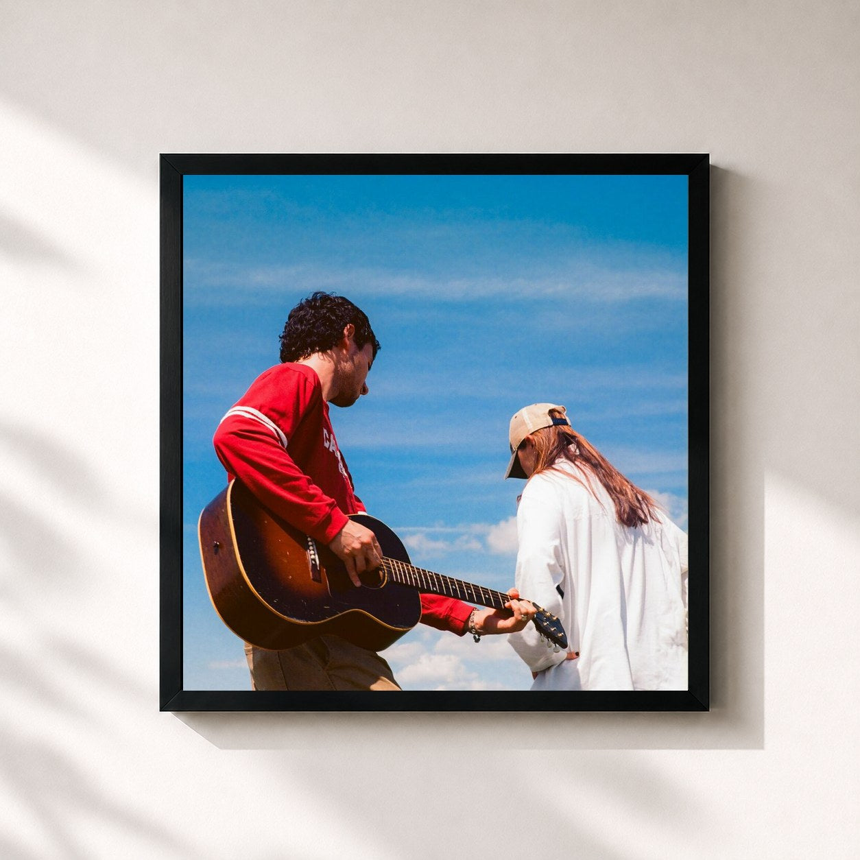 #noir Tableau carré de l'album brent iii de Jeremy Zucker, cadre noir 32x32 cm