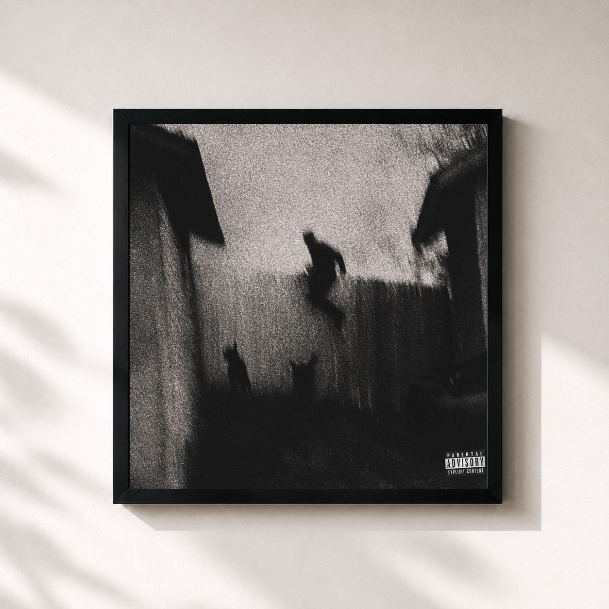 #noir Tableau carré de l'album JACKBOYS 2 de JACKBOYS, cadre noir 32x32 cm