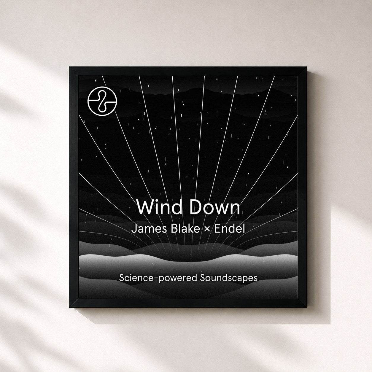 #noir Tableau carré de l'album Wind Down de James Blake, cadre noir 32x32 cm