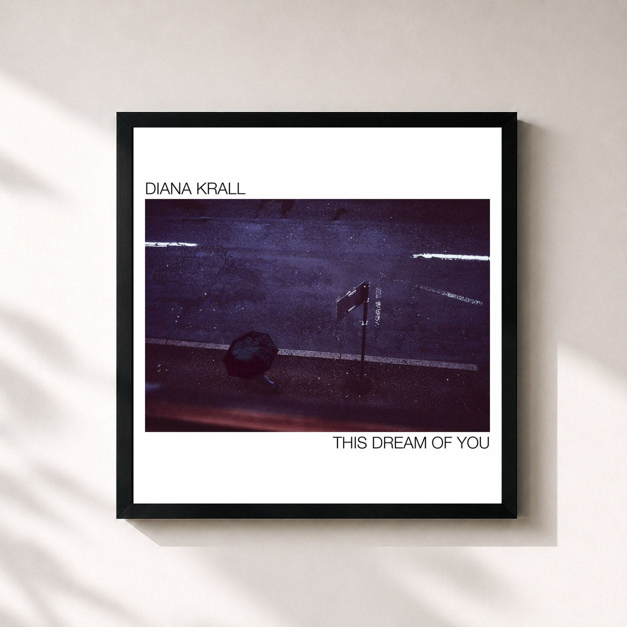 #noir Tableau carré de l'album This Dream Of You de Diana Krall, cadre noir 32x32 cm