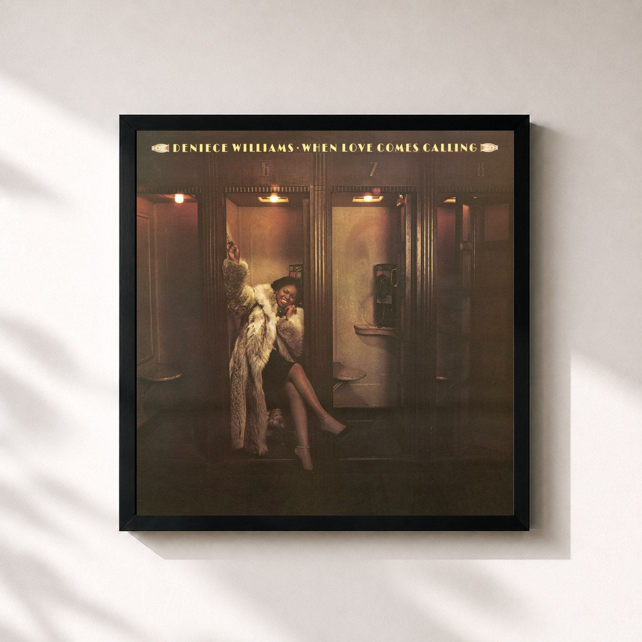 #noir Tableau carré de l'album When Love Comes Calling (Expanded Edition) de Deniece Williams, cadre noir 32x32 cm