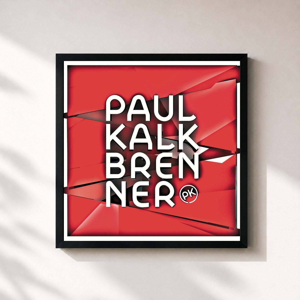 #noir Tableau carré de l'album Icke wieder de Paul Kalkbrenner, cadre noir 32x32 cm