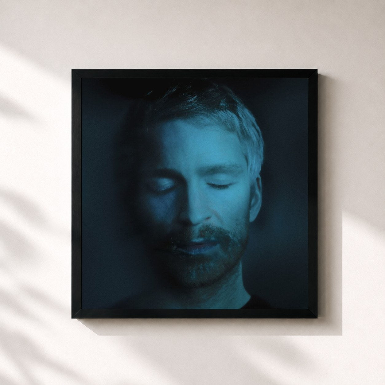 #noir Tableau carré de l'album some kind of peace de Ólafur Arnalds, cadre noir 32x32 cm