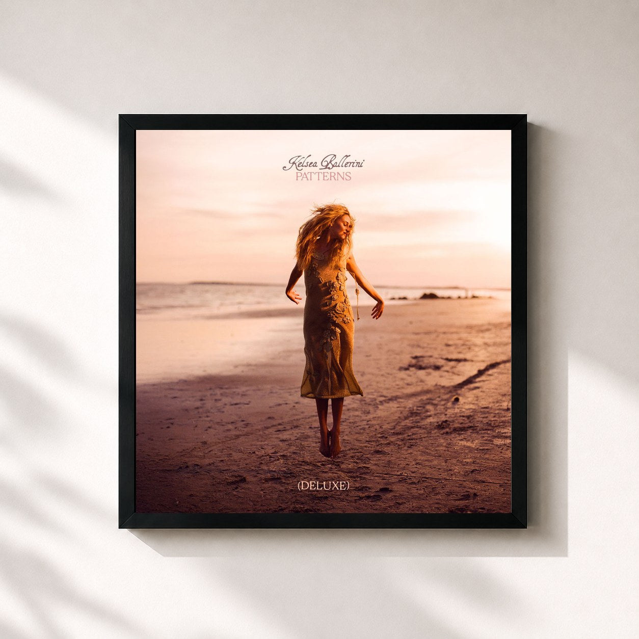 #noir Tableau carré de l'album PATTERNS (DELUXE) de Kelsea Ballerini, cadre noir 32x32 cm