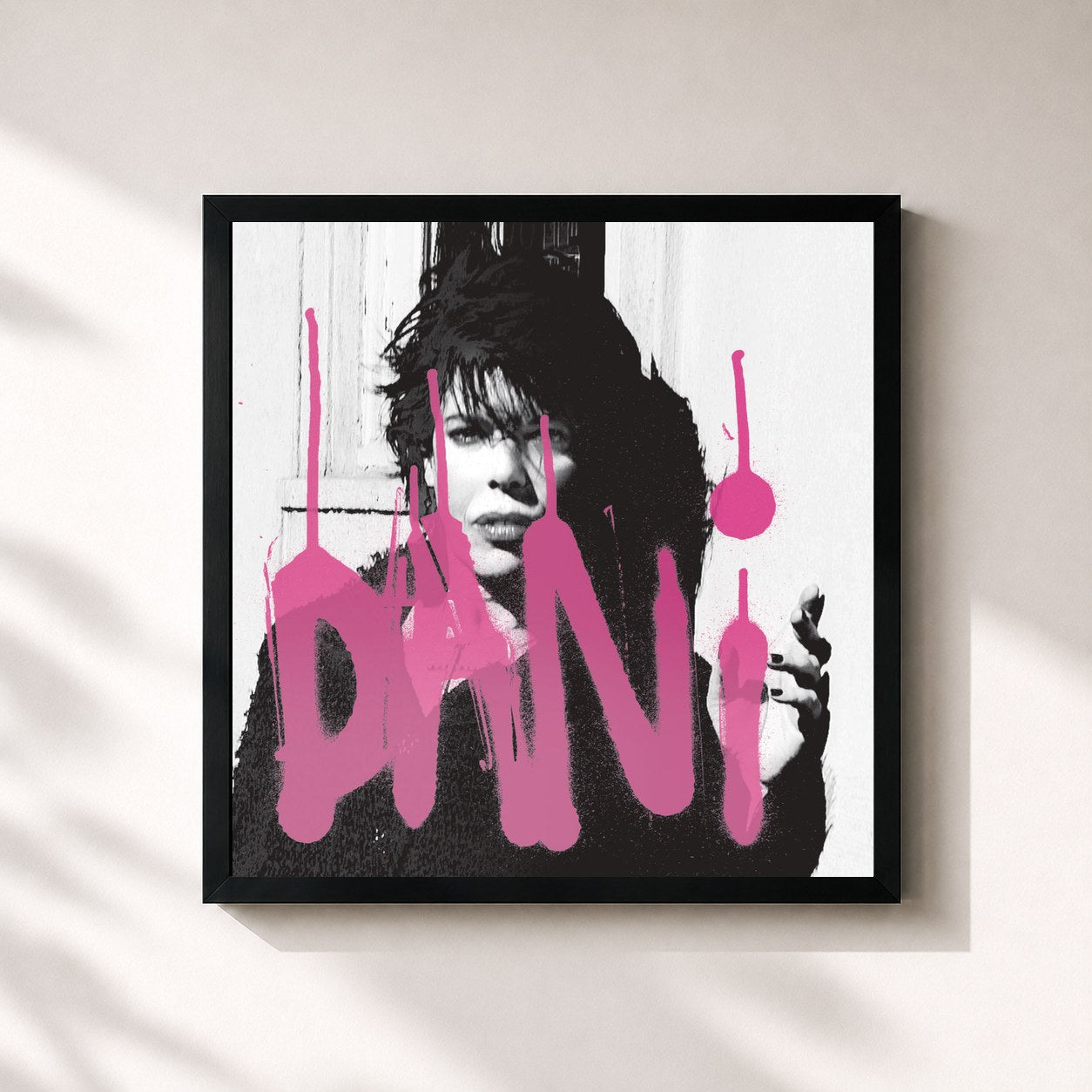 #noir Tableau carré de l'album Tout dépend du contexte de Dani, cadre noir 32x32 cm