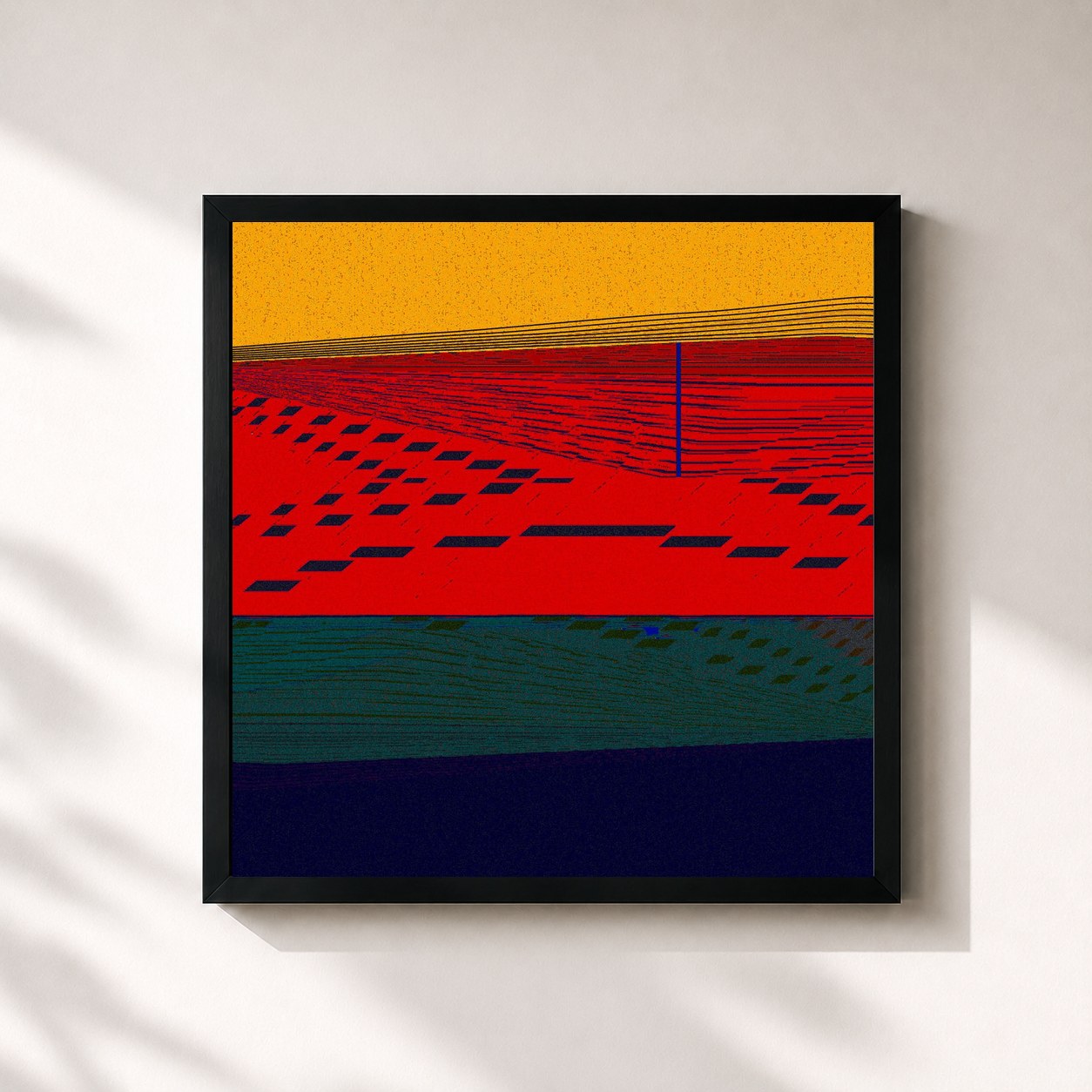 #noir Tableau carré de l'album Paspatou de Parra For Cuva, cadre noir 32x32 cm
