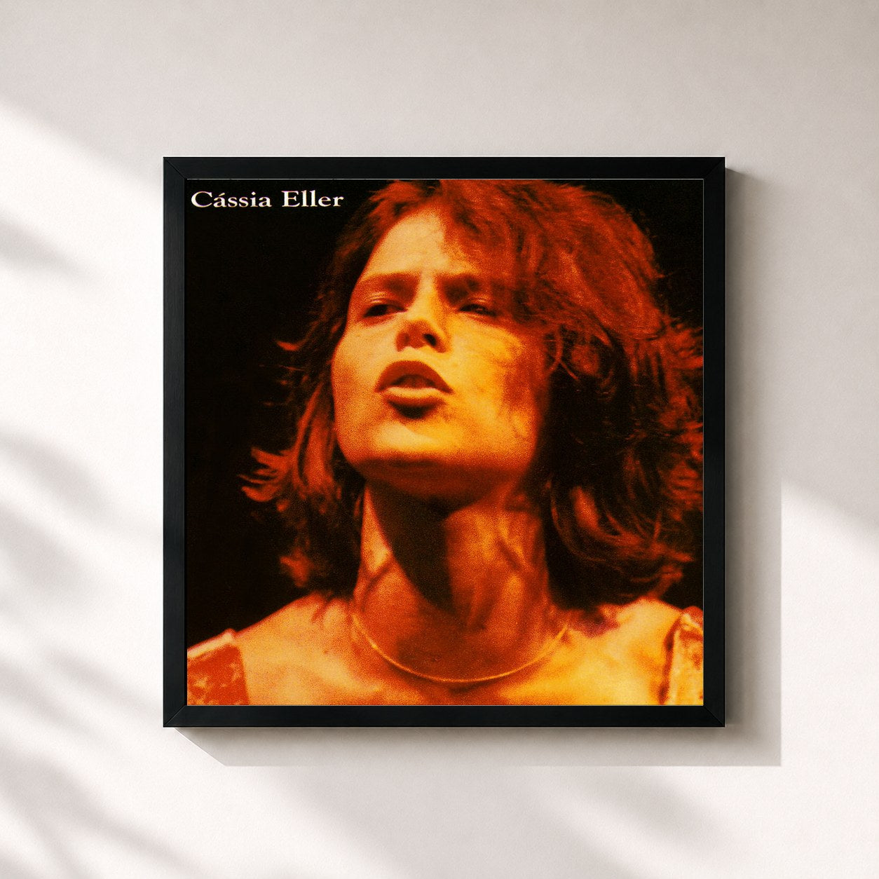#noir Tableau carré de l'album Cássia Eller de Cássia Eller, cadre noir 32x32 cm