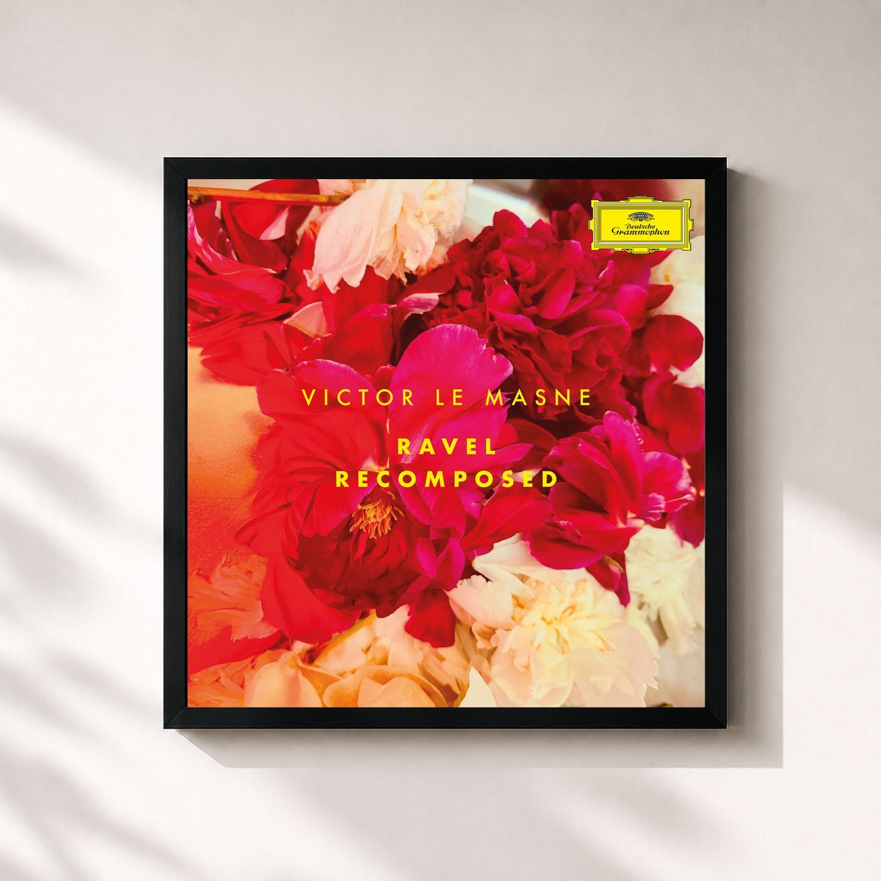 #noir Tableau carré de l'album Ravel Recomposed de Victor Le Masne, cadre noir 32x32 cm