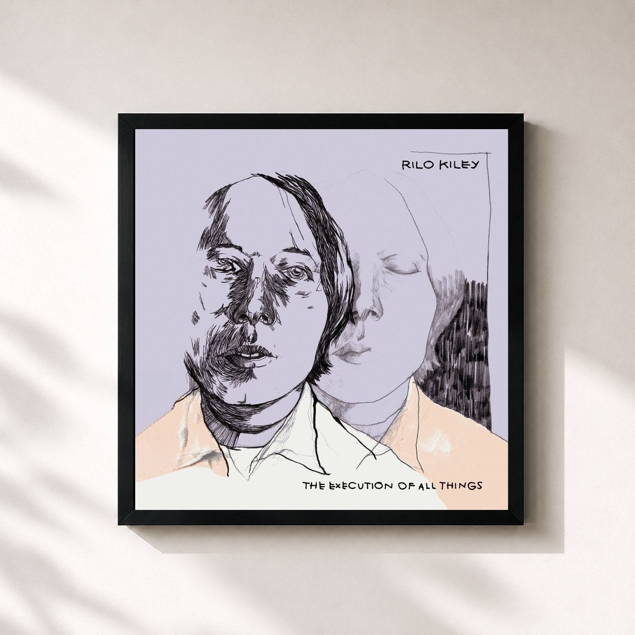 #noir Tableau carré de l'album The Execution Of All Things de Rilo Kiley, cadre noir 32x32 cm