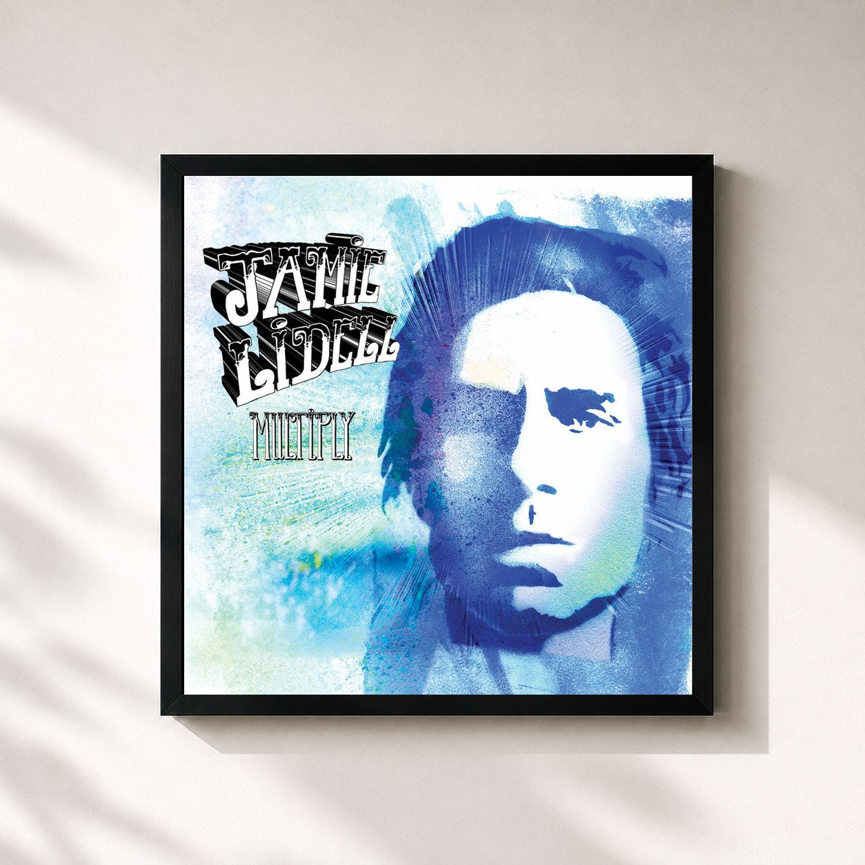 #noir Tableau carré de l'album Multiply de Jamie Lidell, cadre noir 32x32 cm