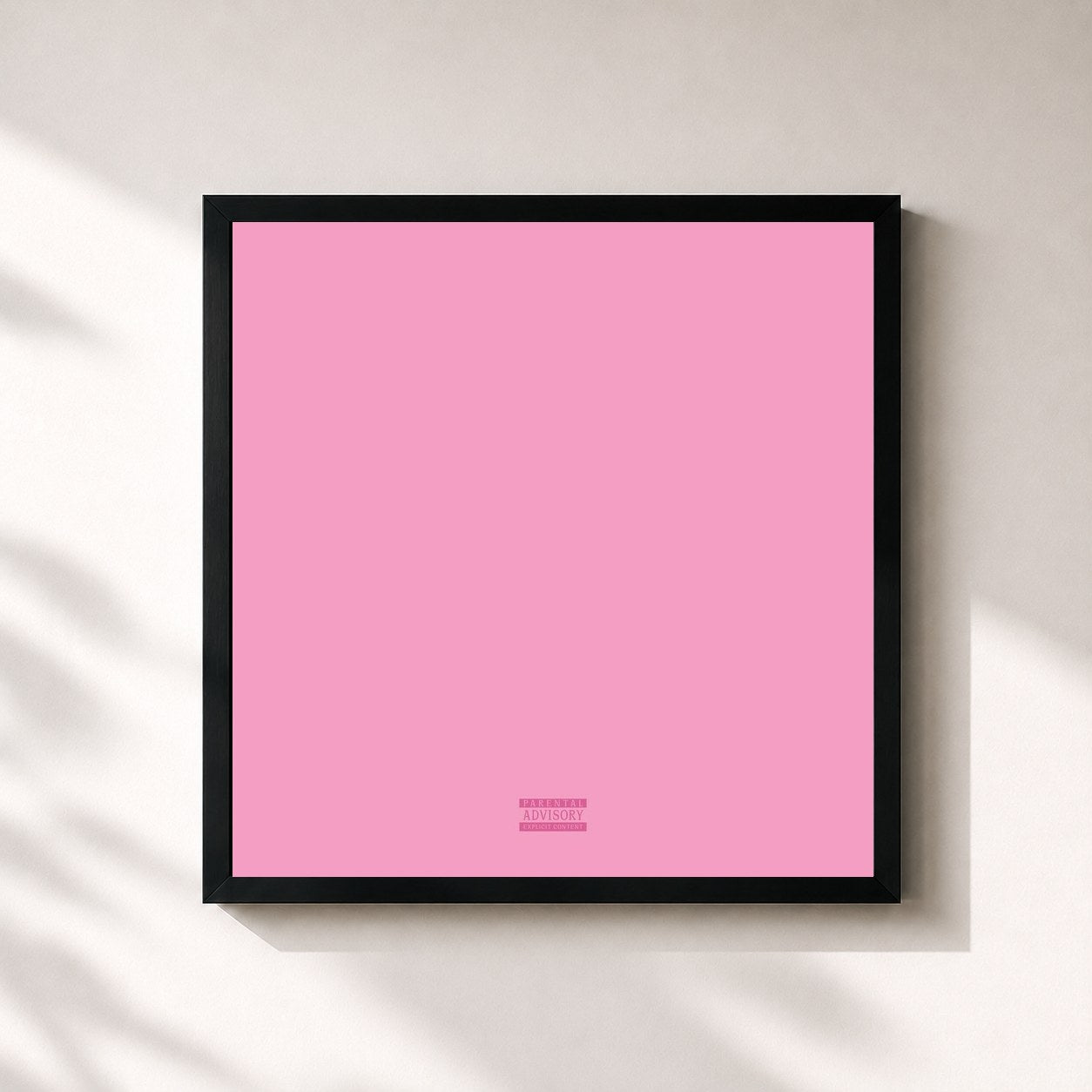 #noir Tableau carré de l'album PINK SUMMER de Frenna, cadre noir 32x32 cm