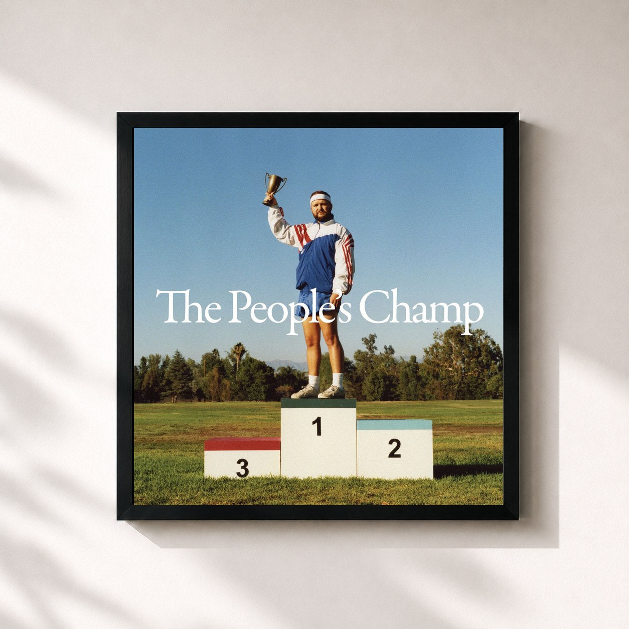 #noir Tableau carré de l'album The People's Champ de Quinn XCII, cadre noir 32x32 cm