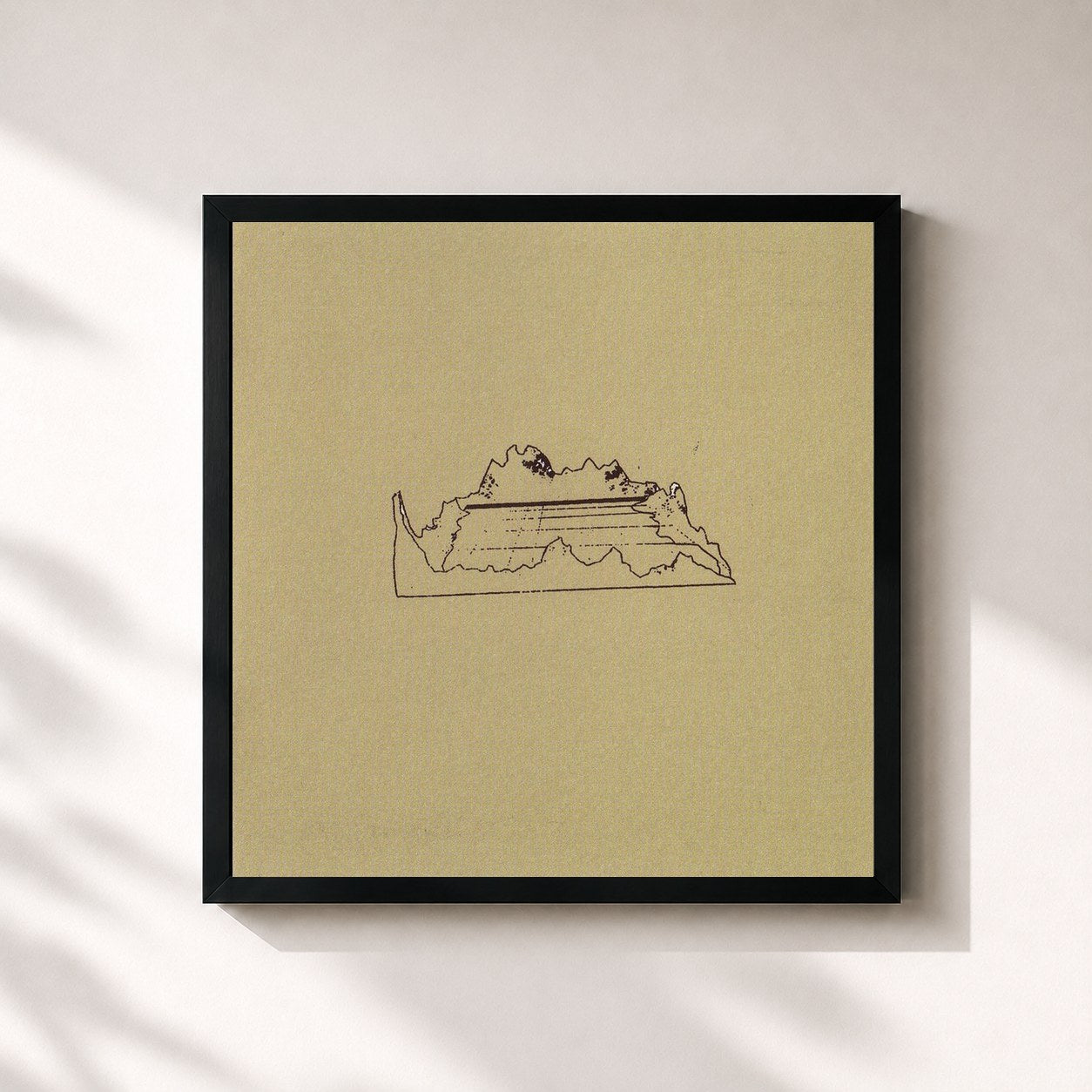 #noir Tableau carré de l'album Veneer de José González, cadre noir 32x32 cm