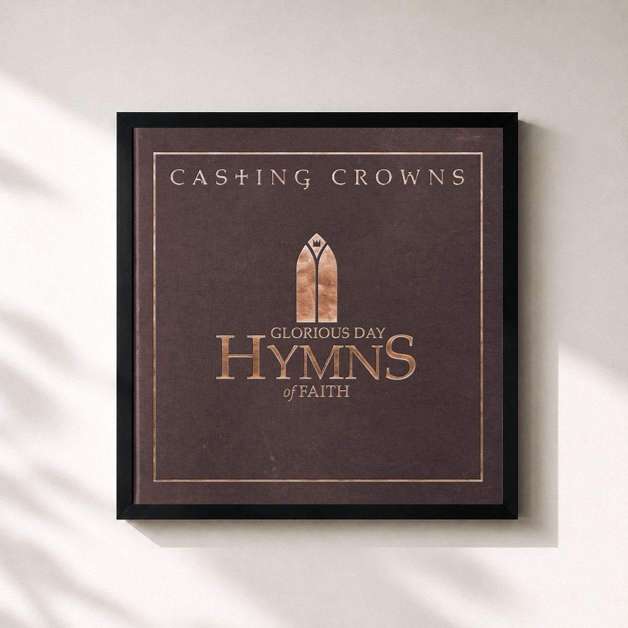 #noir Tableau carré de l'album Glorious Day: Hymns of Faith de Casting Crowns, cadre noir 32x32 cm