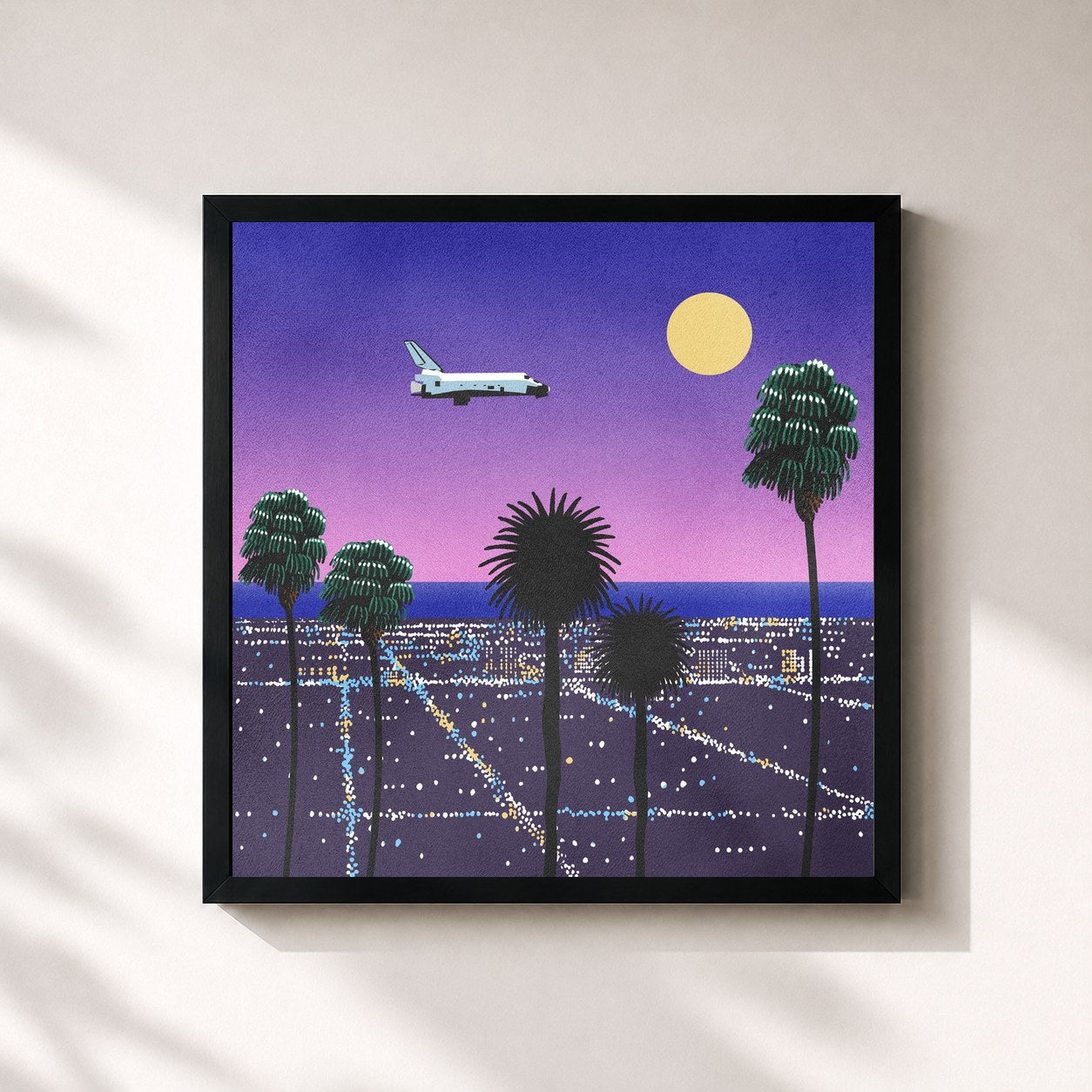 #noir Tableau carré de l'album Why they fly. de Bolden., cadre noir 32x32 cm