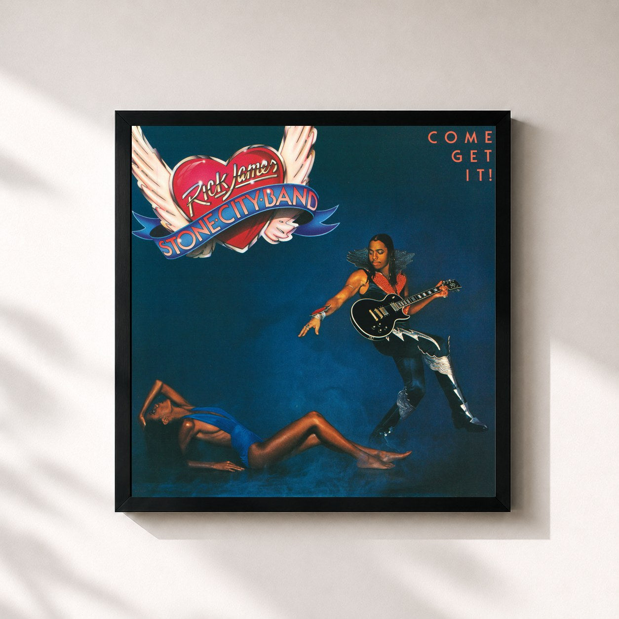 #noir Tableau carré de l'album Come Get It! (Expanded Edition) de Rick James, cadre noir 32x32 cm