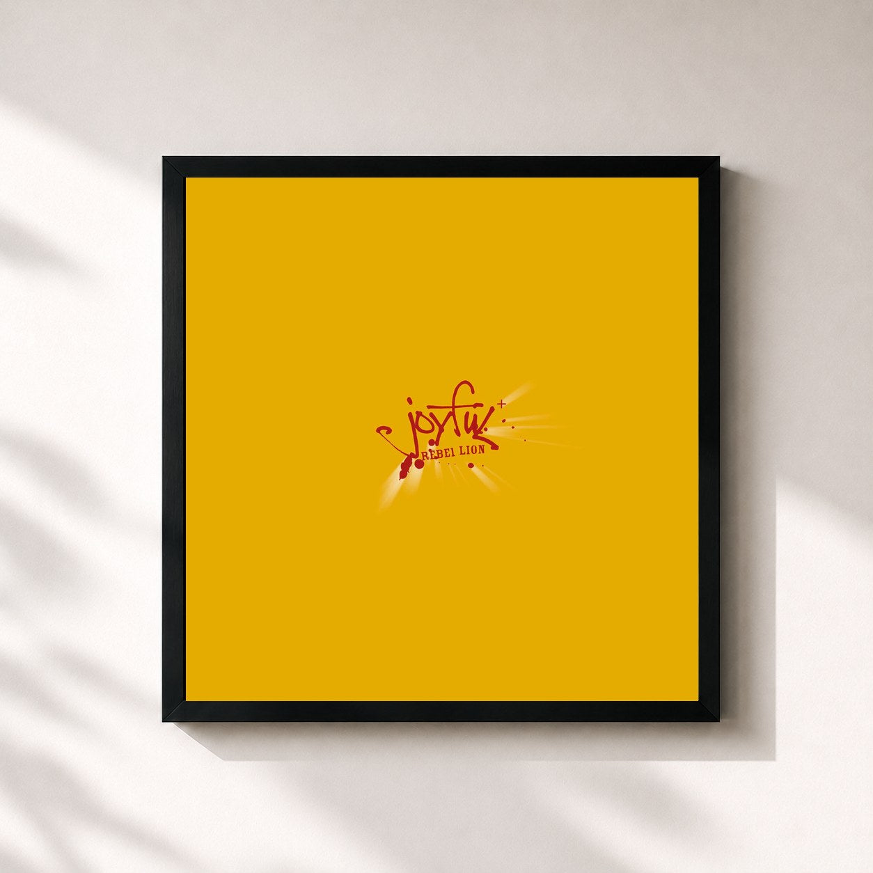 #noir Tableau carré de l'album Joyful Rebel Lion+ de k-os, cadre noir 32x32 cm