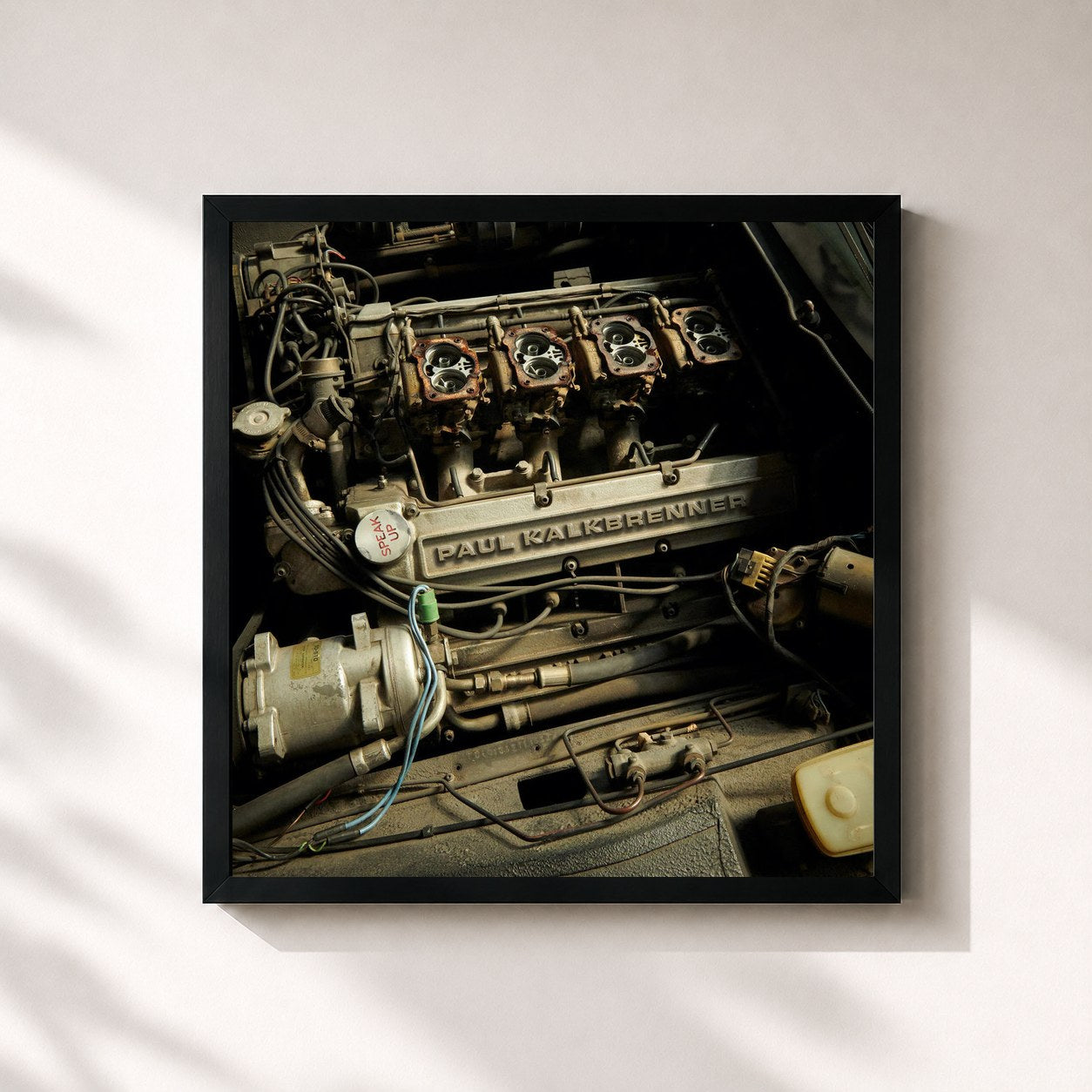 #noir Tableau carré de l'album Speak Up EP de Paul Kalkbrenner, cadre noir 32x32 cm
