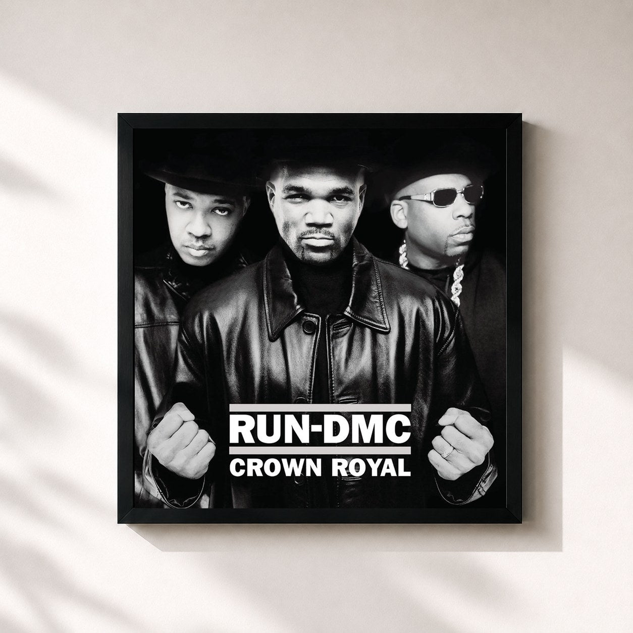 #noir Tableau carré de l'album Crown Royal (Expanded Edition) de Run-DMC, cadre noir 32x32 cm