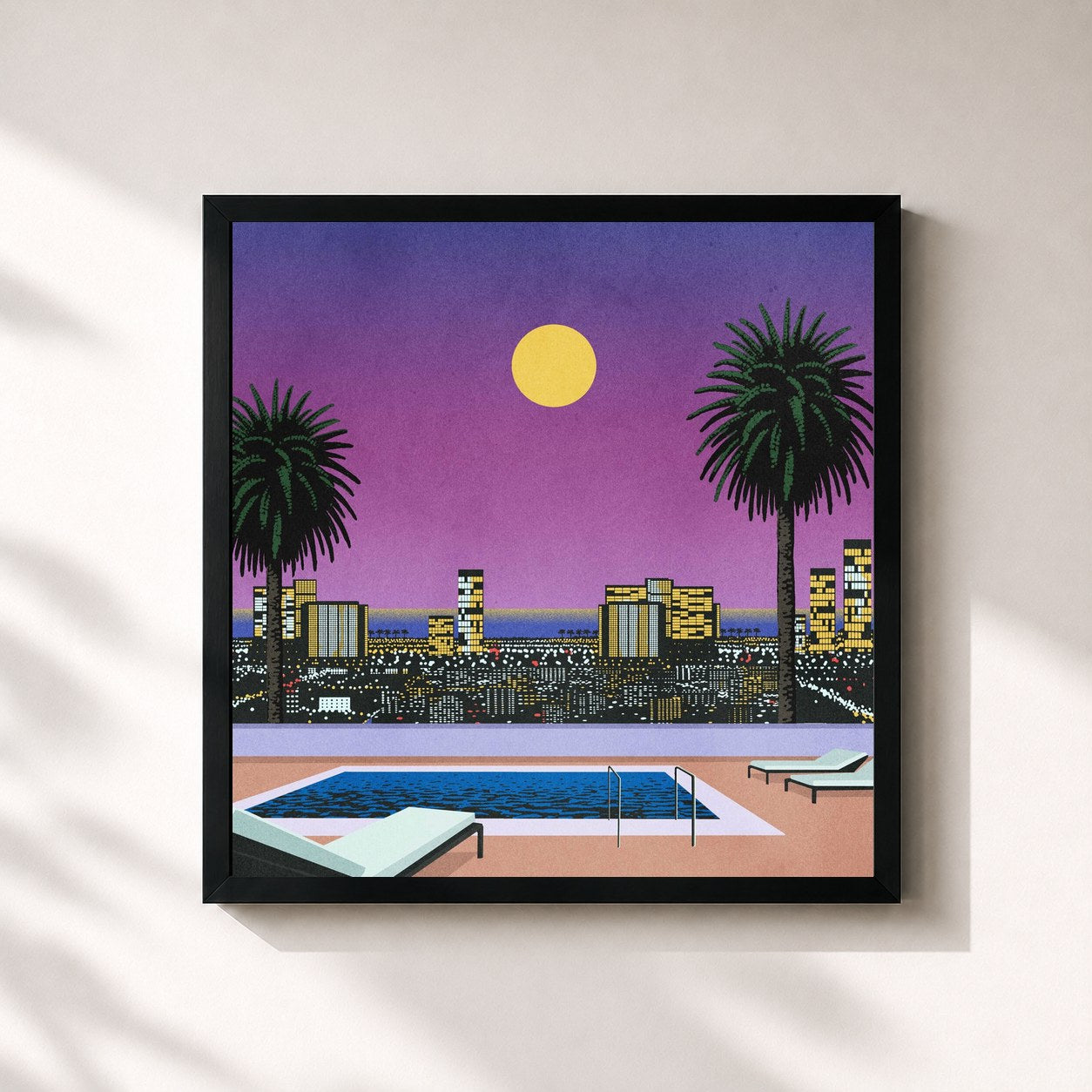 #noir Tableau carré de l'album If you could be anywhere. de Bolden., cadre noir 32x32 cm
