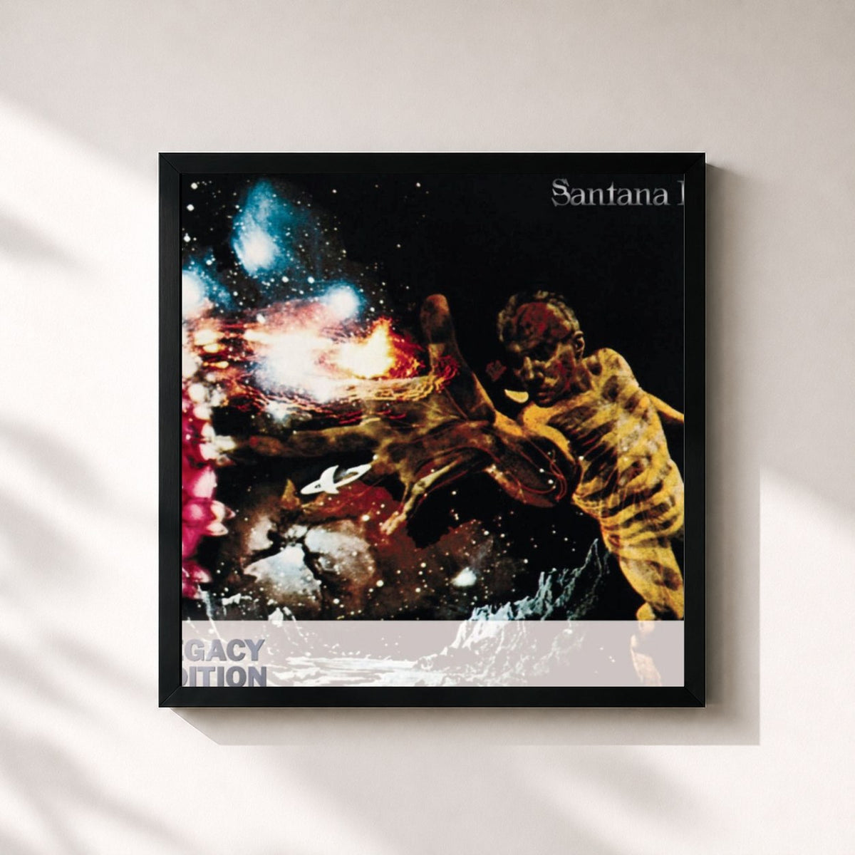 #noir Tableau carré de l'album Santana III - Legacy Edition de Santana, cadre noir 32x32 cm