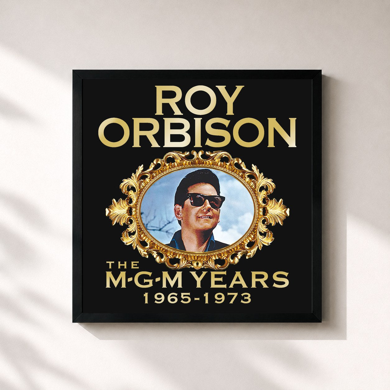 #noir Tableau carré de l'album Roy Orbison: The MGM Years 1965 - 1973 (Remastered) de Roy Orbison, cadre noir 32x32 cm