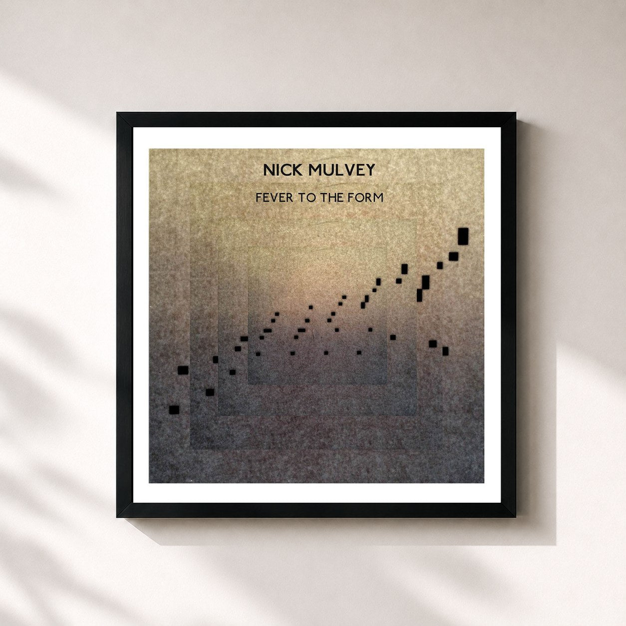 #noir Tableau carré de l'album Fever To The Form de Nick Mulvey, cadre noir 32x32 cm
