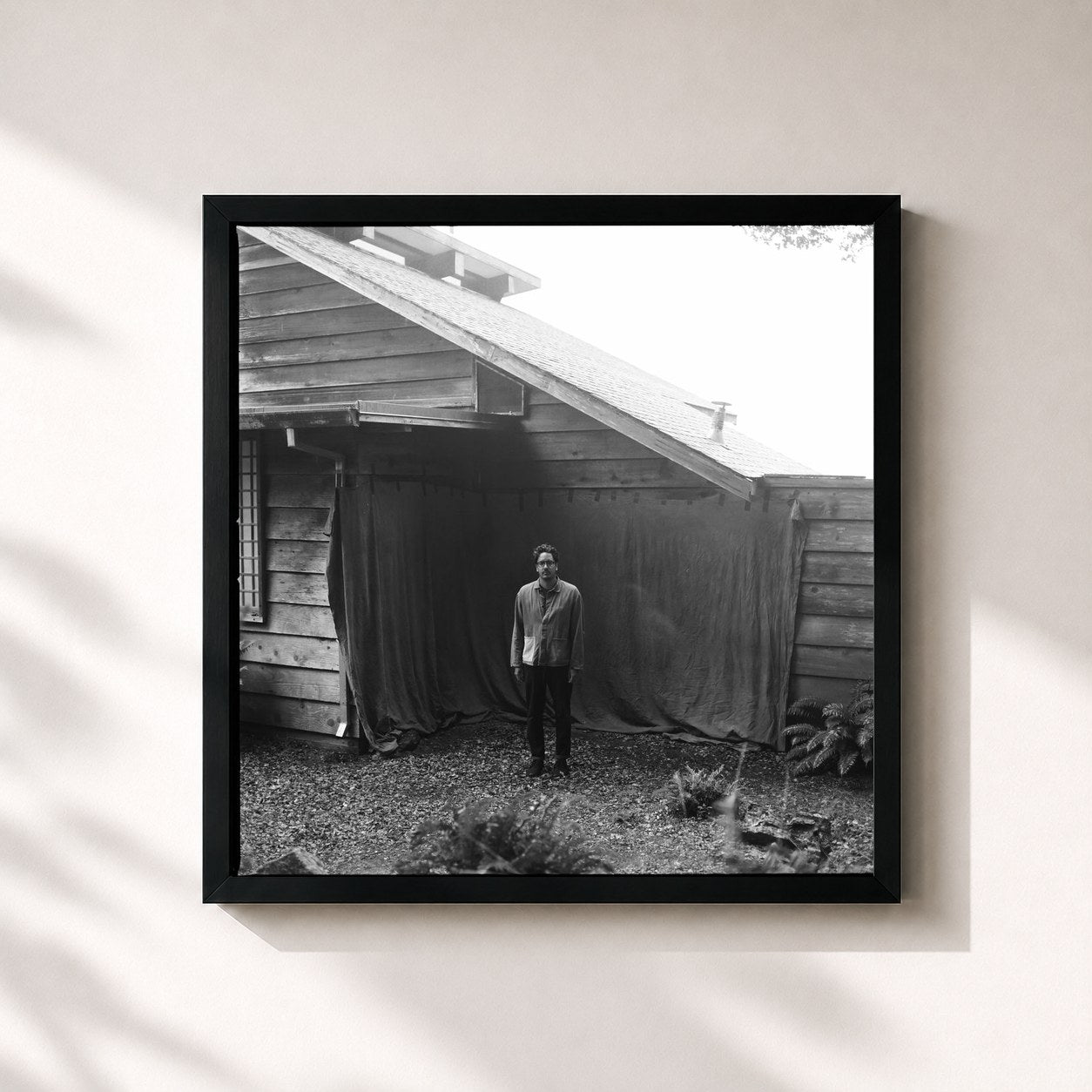 #noir Tableau carré de l'album Dressing Like a Stranger de Luke Sital-Singh, cadre noir 32x32 cm