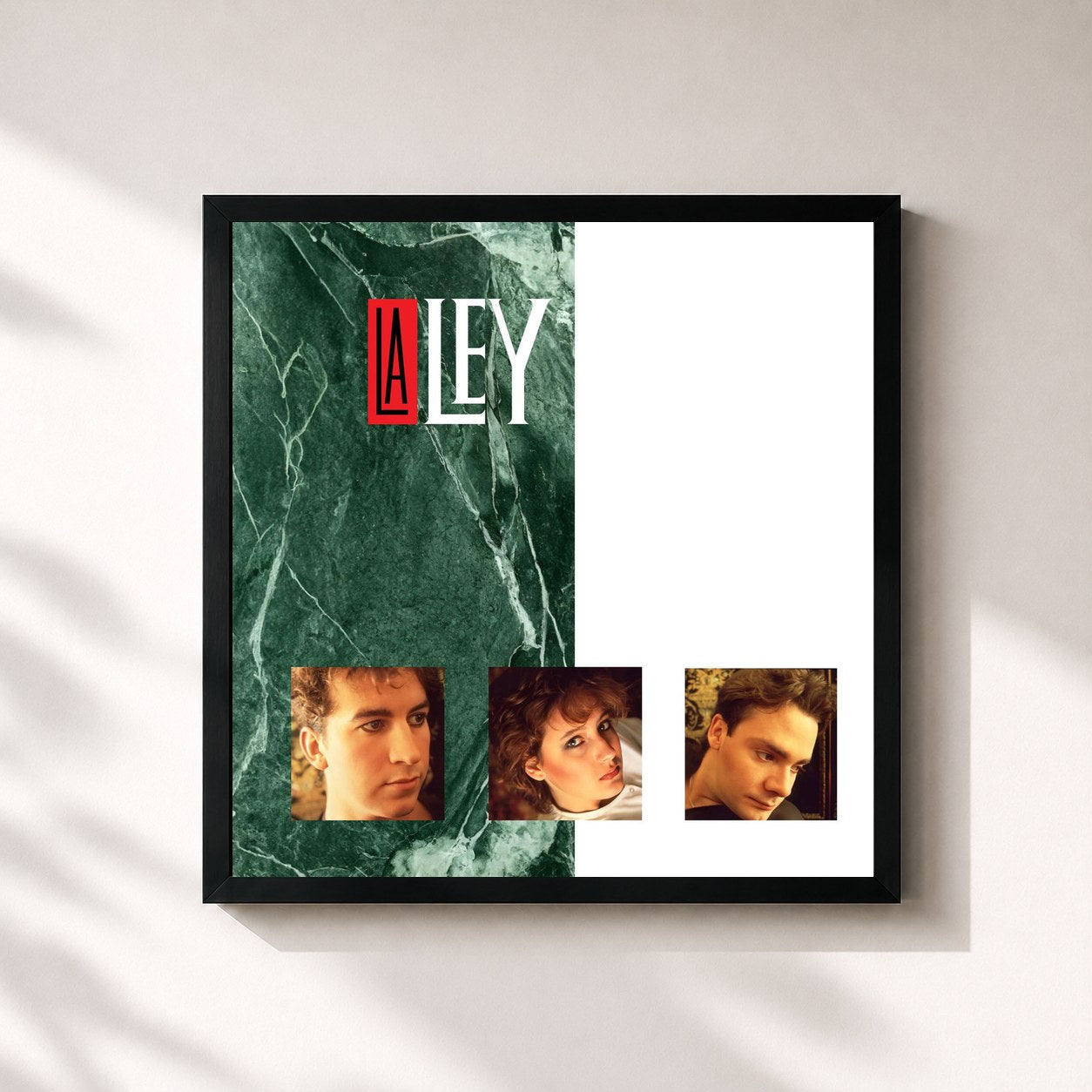 #noir Tableau carré de l'album 1988 (Remezclado 2025) de La Ley, cadre noir 32x32 cm