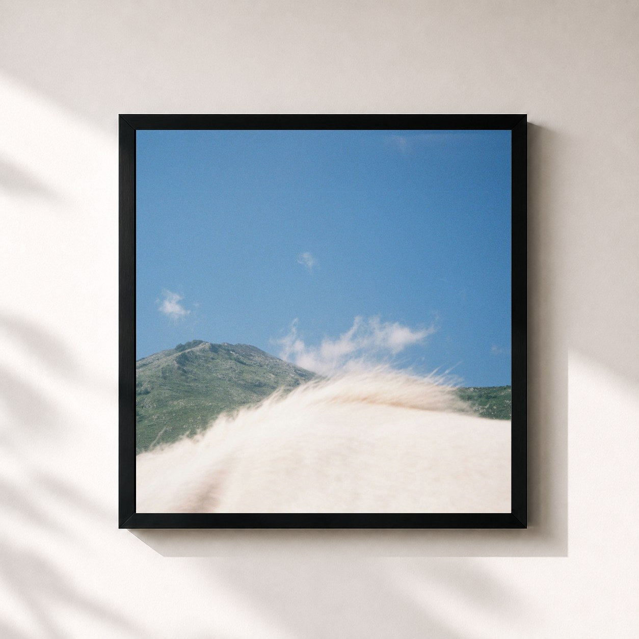 #noir Tableau carré de l'album Pony Sky de Lo-Fang, cadre noir 32x32 cm