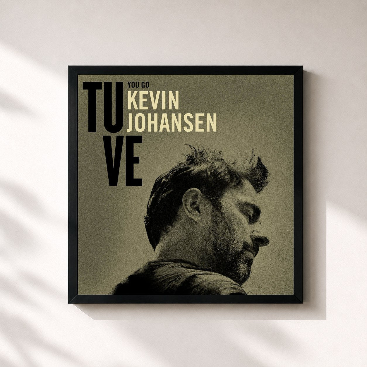#noir Tableau carré de l'album Tú Ve de Kevin Johansen, cadre noir 32x32 cm